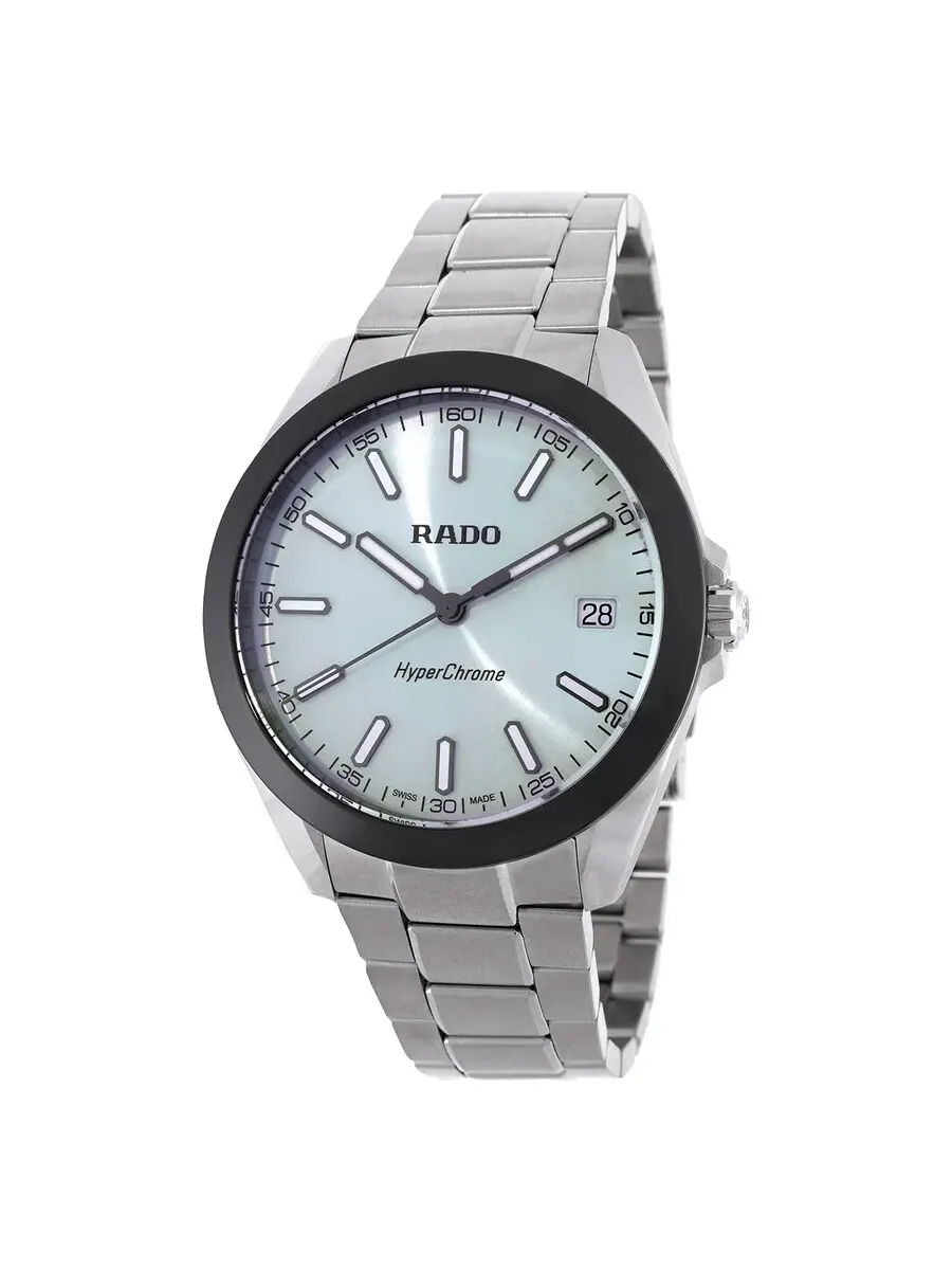 Мужские часы Rado HyperChrome Quartz с голубым ледяным циферблатом R32280213 — изображение 1 из 3, оттенок черный