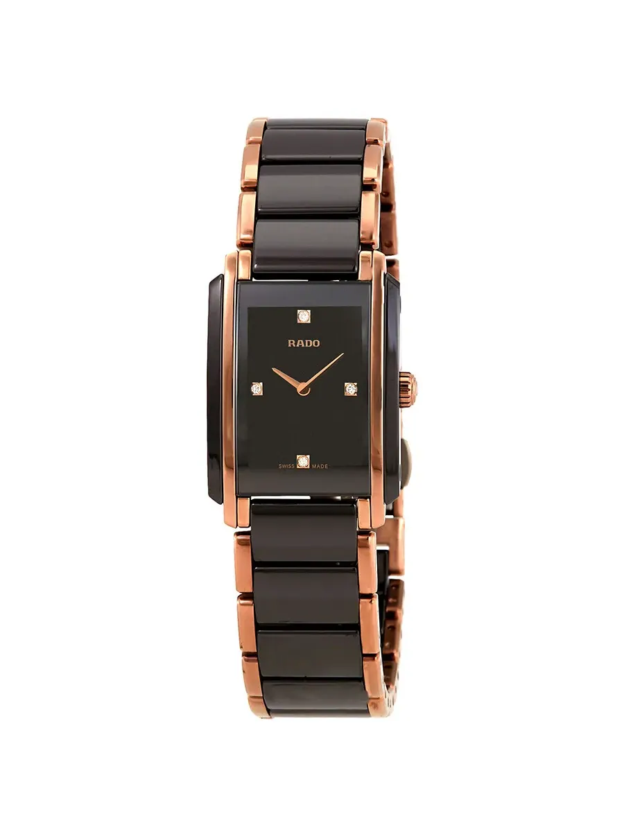 Женские часы Rado Integral Black Diamond Dial R20201712 — изображение 1 из 3, оттенок коричневый