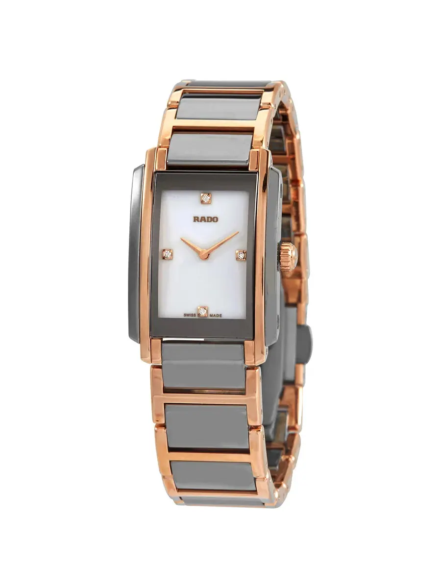 Женские часы Rado Integral Diamonds с кварцевым механизмом и белым циферблатом R20141712 — изображение 1 из 3, оттенок серый