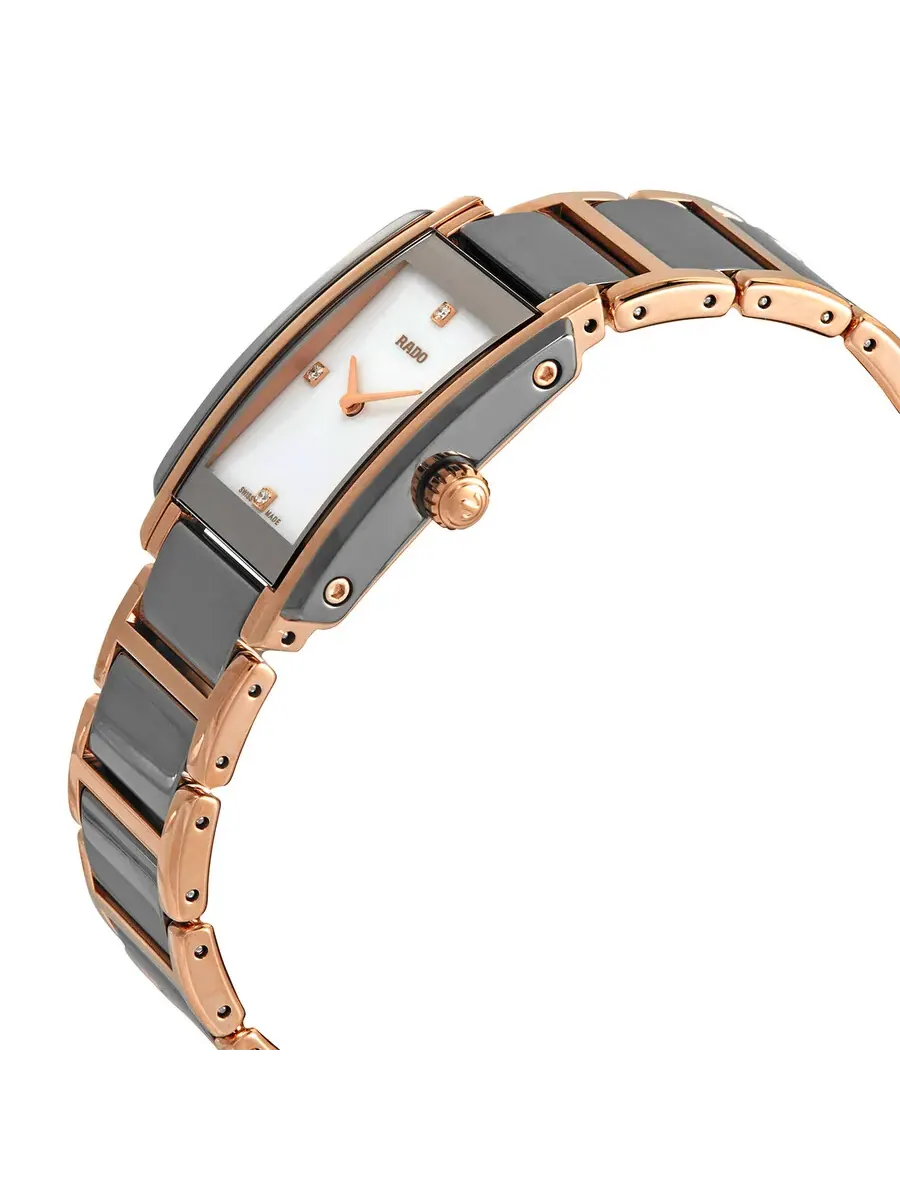 Женские часы Rado Integral Diamonds с кварцевым механизмом и белым циферблатом R20141712 — изображение 2 из 3, оттенок серый