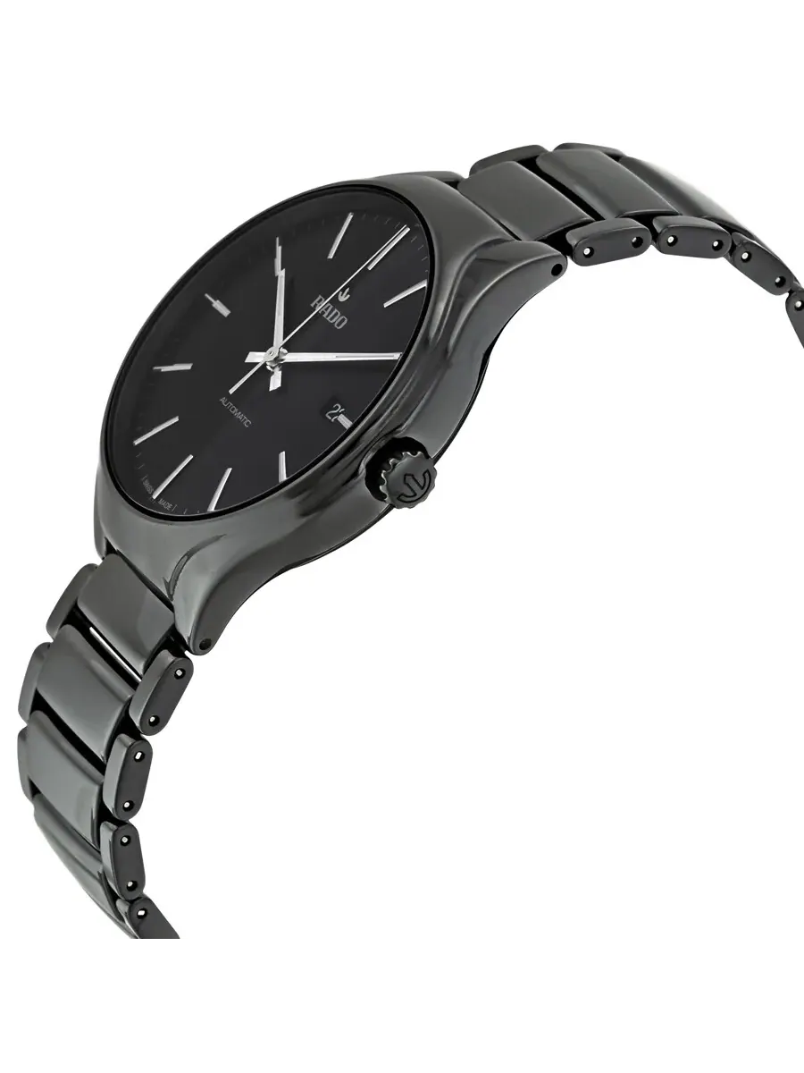 Мужские часы Rado True Automatic с черным циферблатом и черной керамикой R27056152 — изображение 2 из 3, оттенок черный