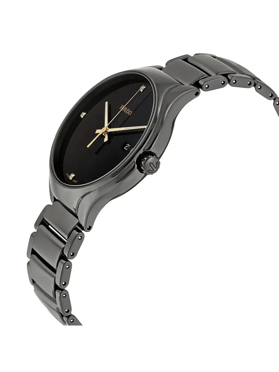 Мужские часы Rado True с черным циферблатом и черной керамикой R27238712 — изображение 2 из 3, оттенок черный