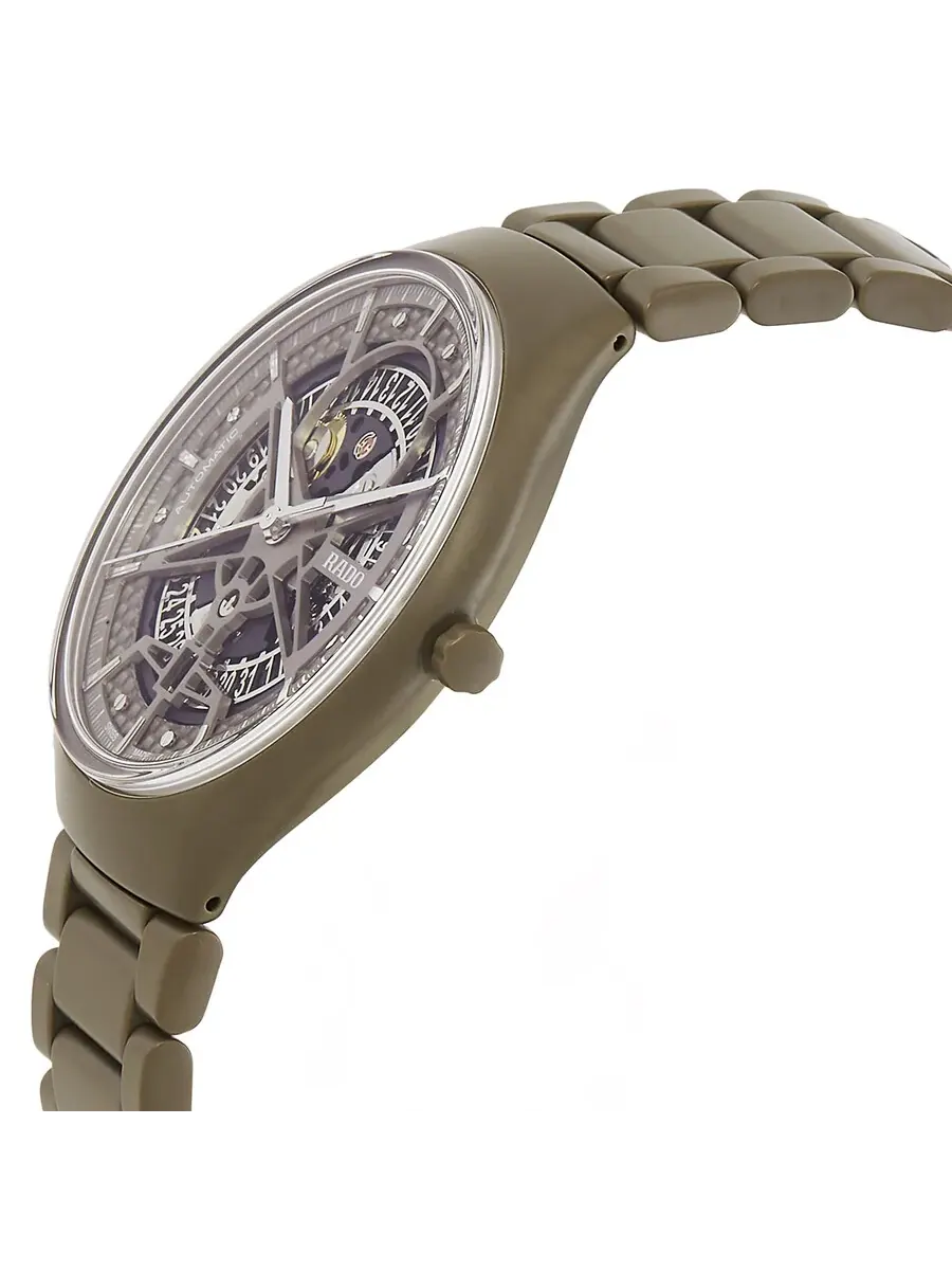 Часы унисекс Rado True Round Thinline Anima Automatic R27112312 — изображение 2 из 3, оттенок оливковый