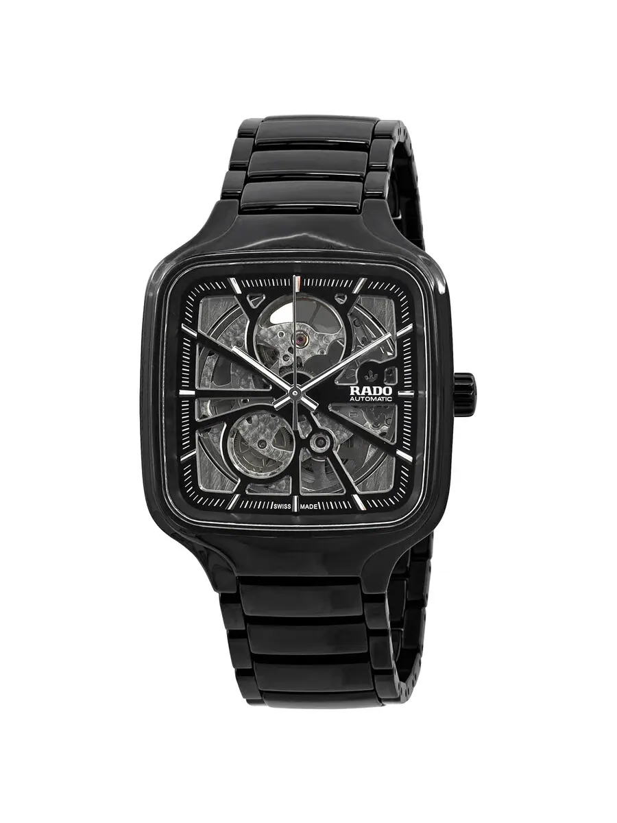 Часы Rado True Square Automatic Open Heart Unisex Watch R27086152 — изображение 1 из 3, оттенок черный
