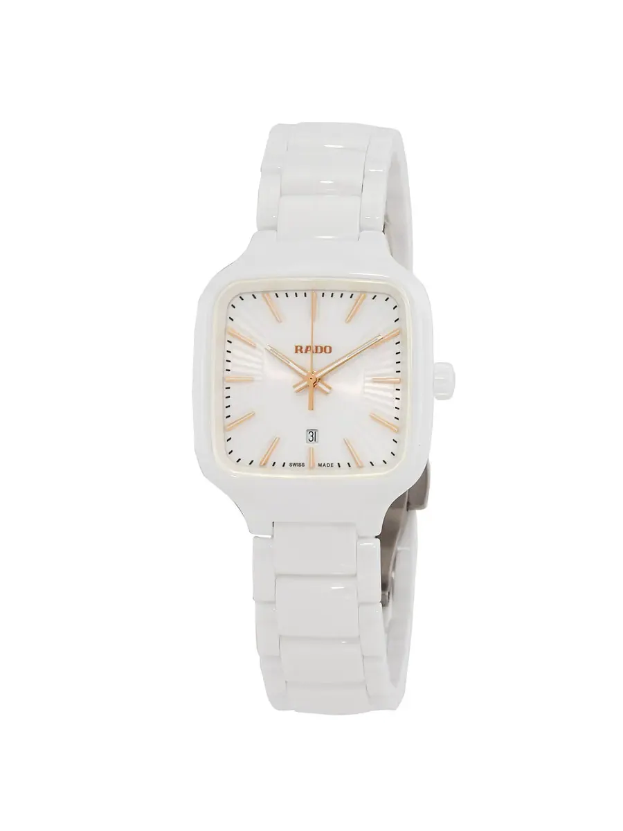Женские часы Rado True Square с кварцевым механизмом и белым циферблатом R27072012 — изображение 1 из 3, оттенок белый