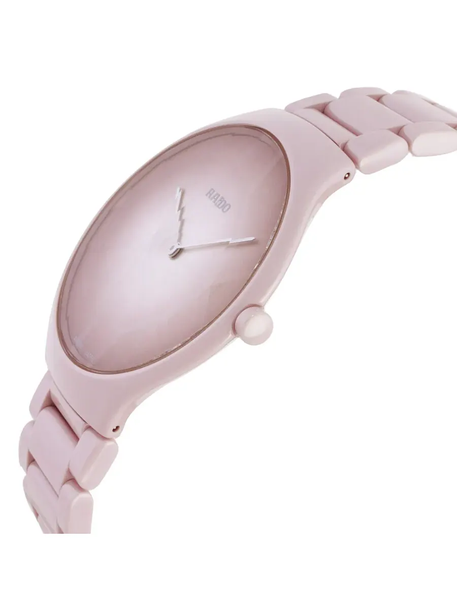Часы Rado True Thinline x Great Gardens of the World Quartz с розовым циферблатом, унисекс, R27120402 — изображение 2 из 3