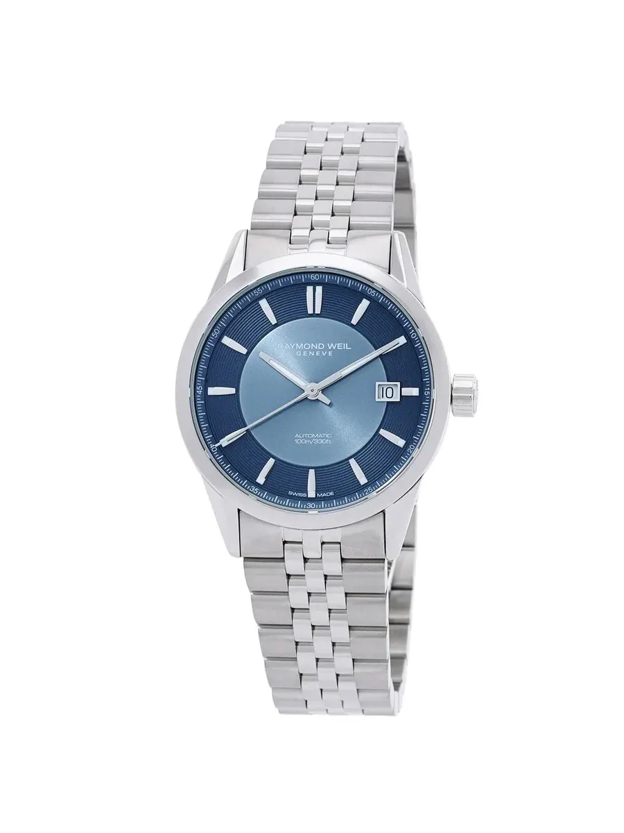 Мужские часы Raymond Weil Freelancer Automatic с синим циферблатом 2771-ST-50051 — изображение 1 из 3, оттенок серебряный