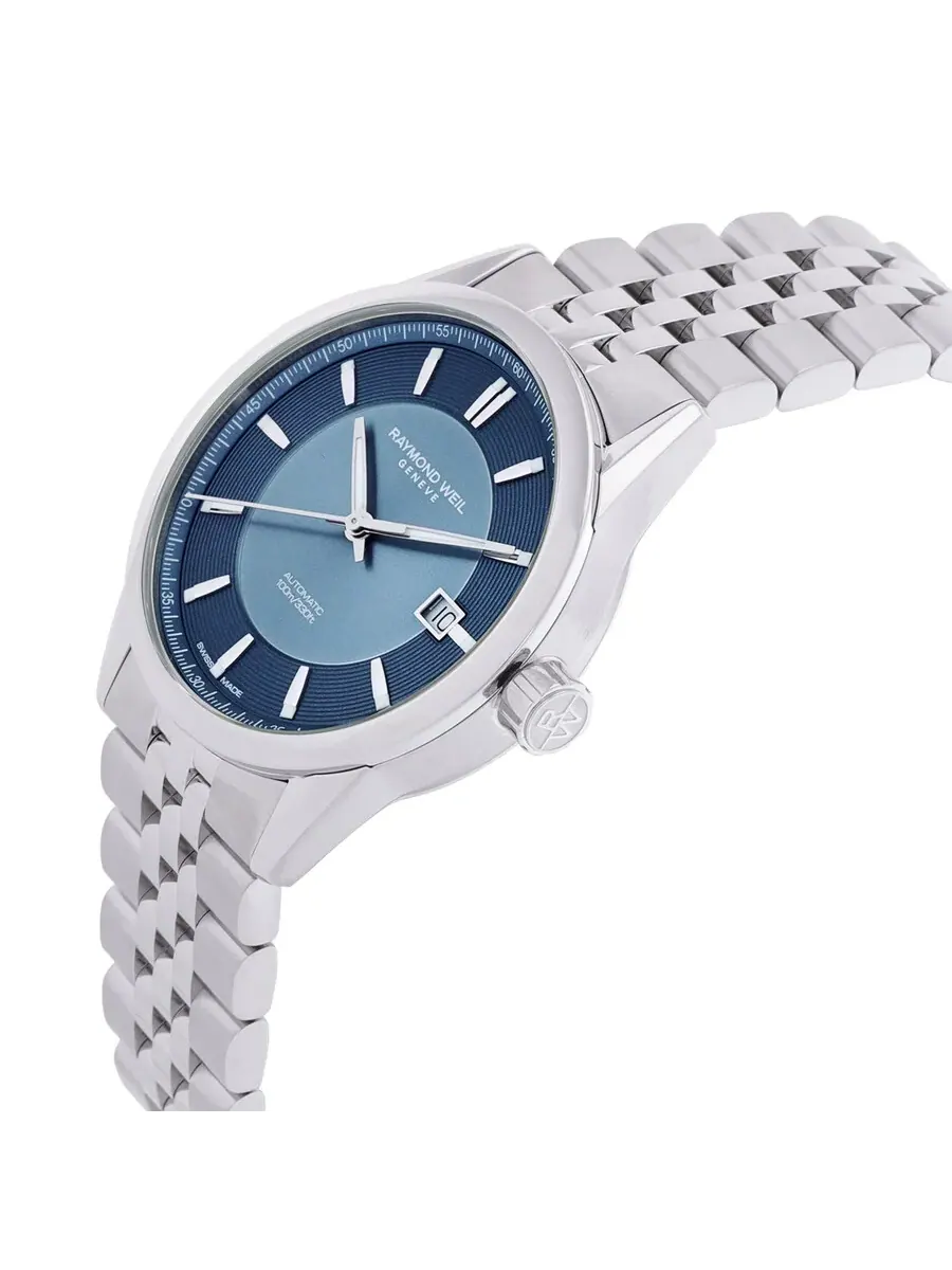 Мужские часы Raymond Weil Freelancer Automatic с синим циферблатом 2771-ST-50051 — изображение 2 из 3, оттенок серебряный