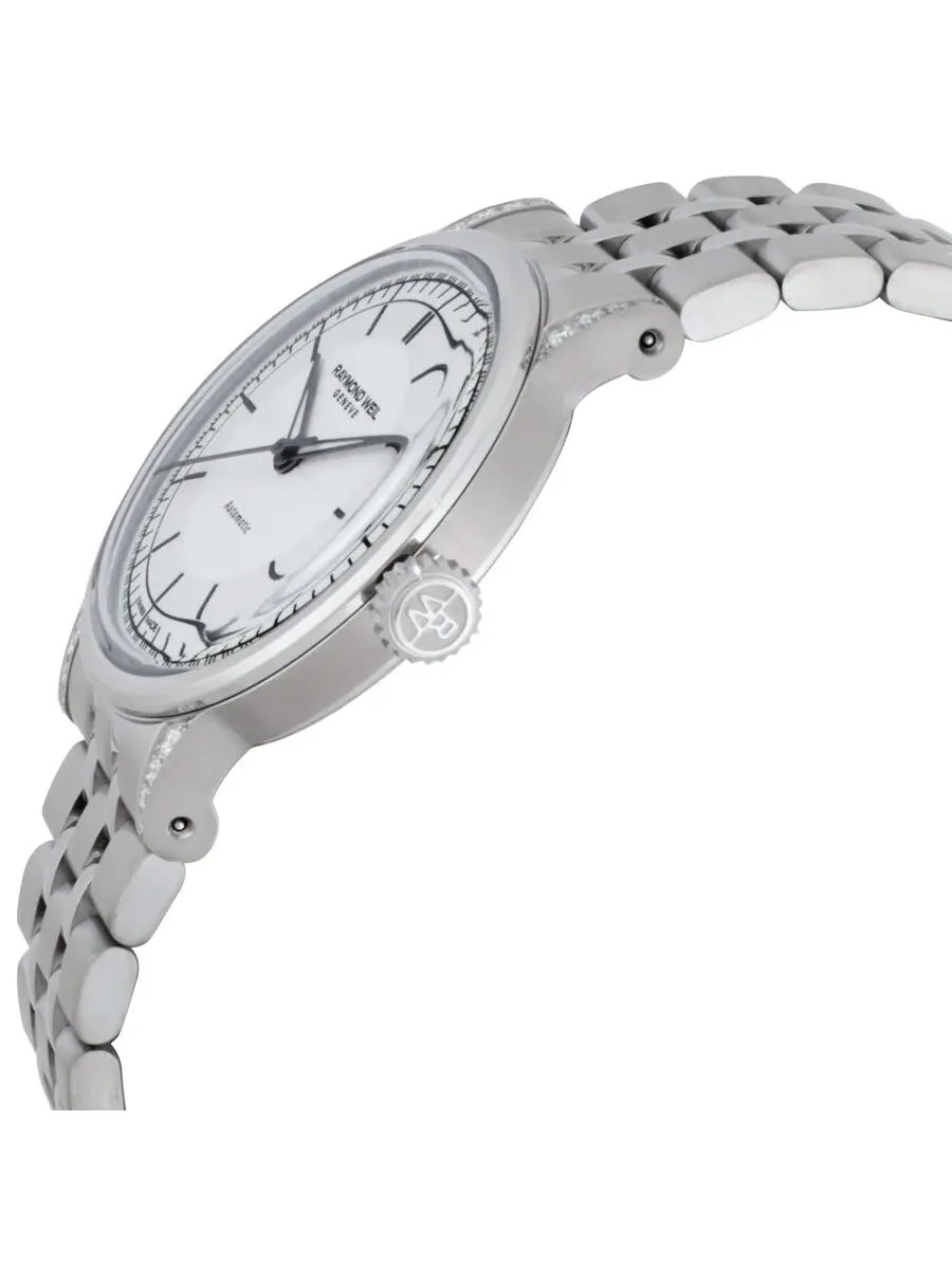 Женские часы Raymond Weil Millesime Automatic с кремовым циферблатом 2125-STS-64001 — изображение 2 из 3, оттенок серебряный