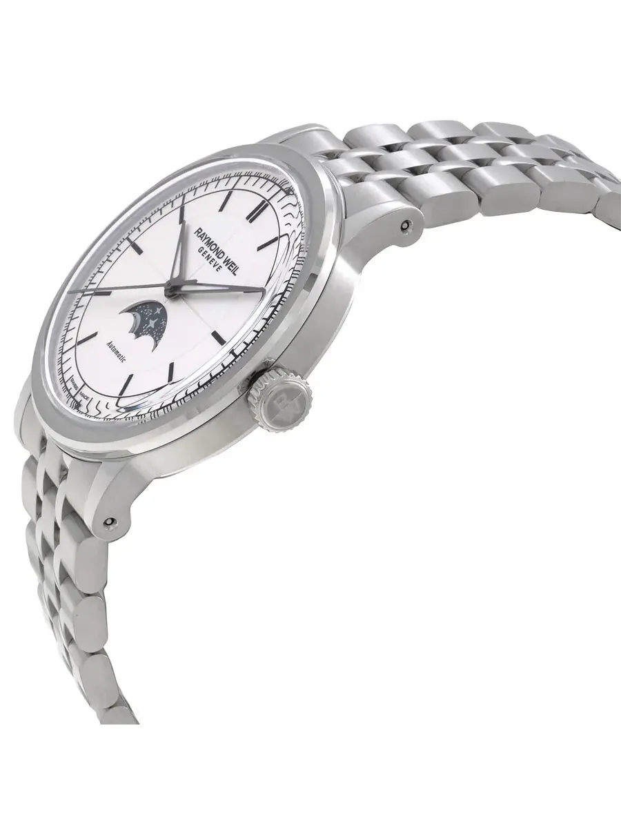 Часы Raymond Weil Millesime Automatic с фазами луны и серебристым циферблатом 2945-ST-65001 — изображение 2 из 3