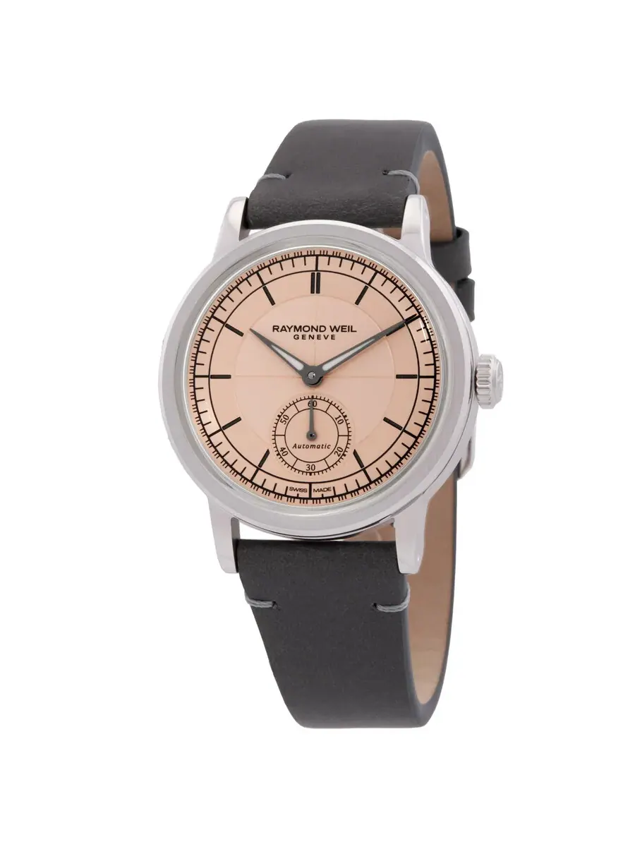 Женские автоматические часы Raymond Weil Millesime с лососевым циферблатом, модель 2130-STC-80001 — изображение 1 из 3