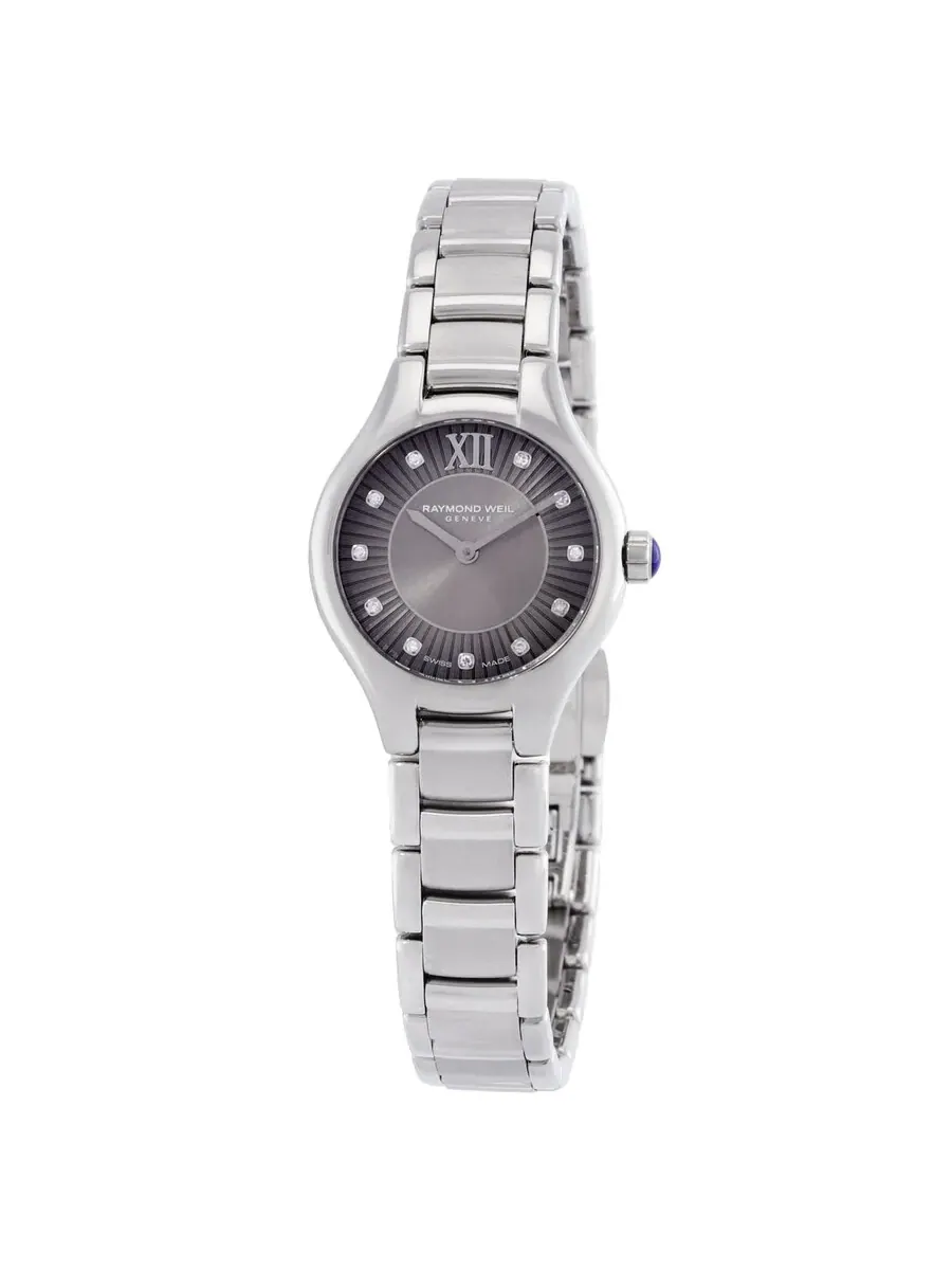Женские часы Raymond Weil Noemia Quartz с серым циферблатом и бриллиантом, модель 5124-ST-60181 — изображение 1 из 3