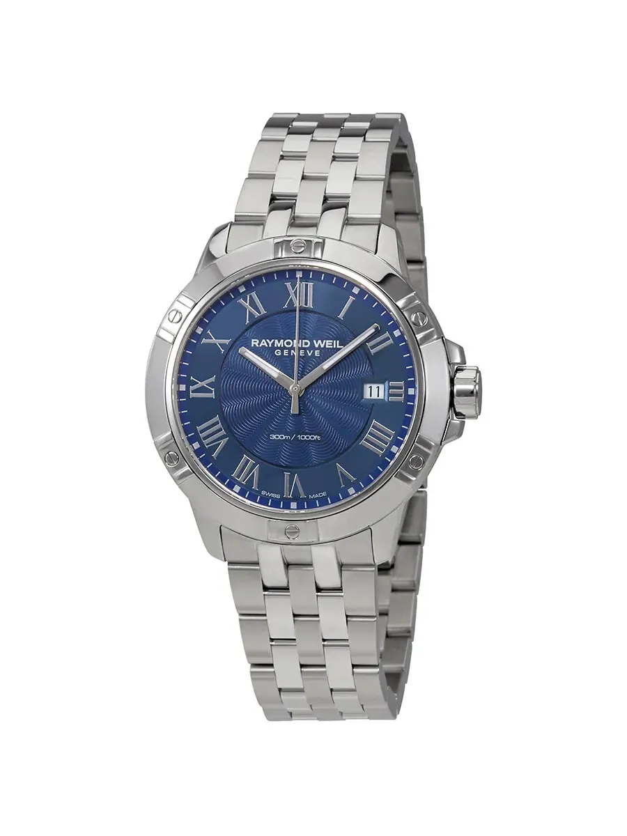 Мужские часы Raymond Weil Tango Blue Dial 8160-ST-00508 — изображение 1 из 3, оттенок серебряный