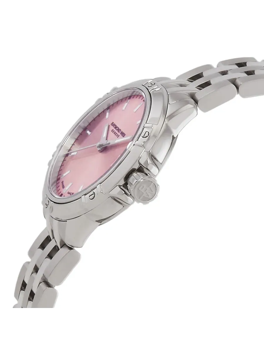 Женские кварцевые часы Raymond Weil Tango с розовым циферблатом, модель 5960-ST-80001 — изображение 2 из 3