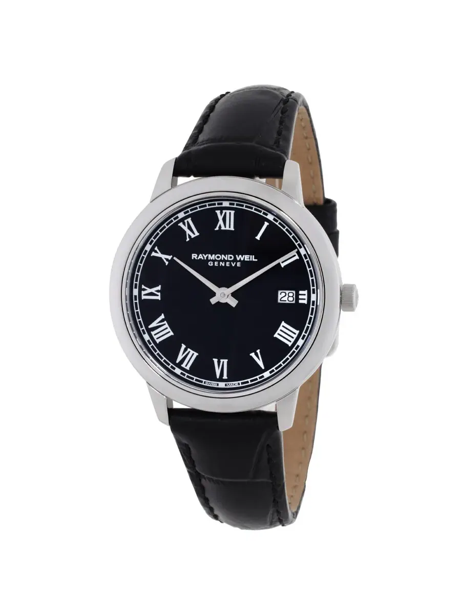 Женские часы Raymond Weil Toccata Quartz с черным циферблатом 5385-STC-00200 — изображение 1 из 3, оттенок серебряный
