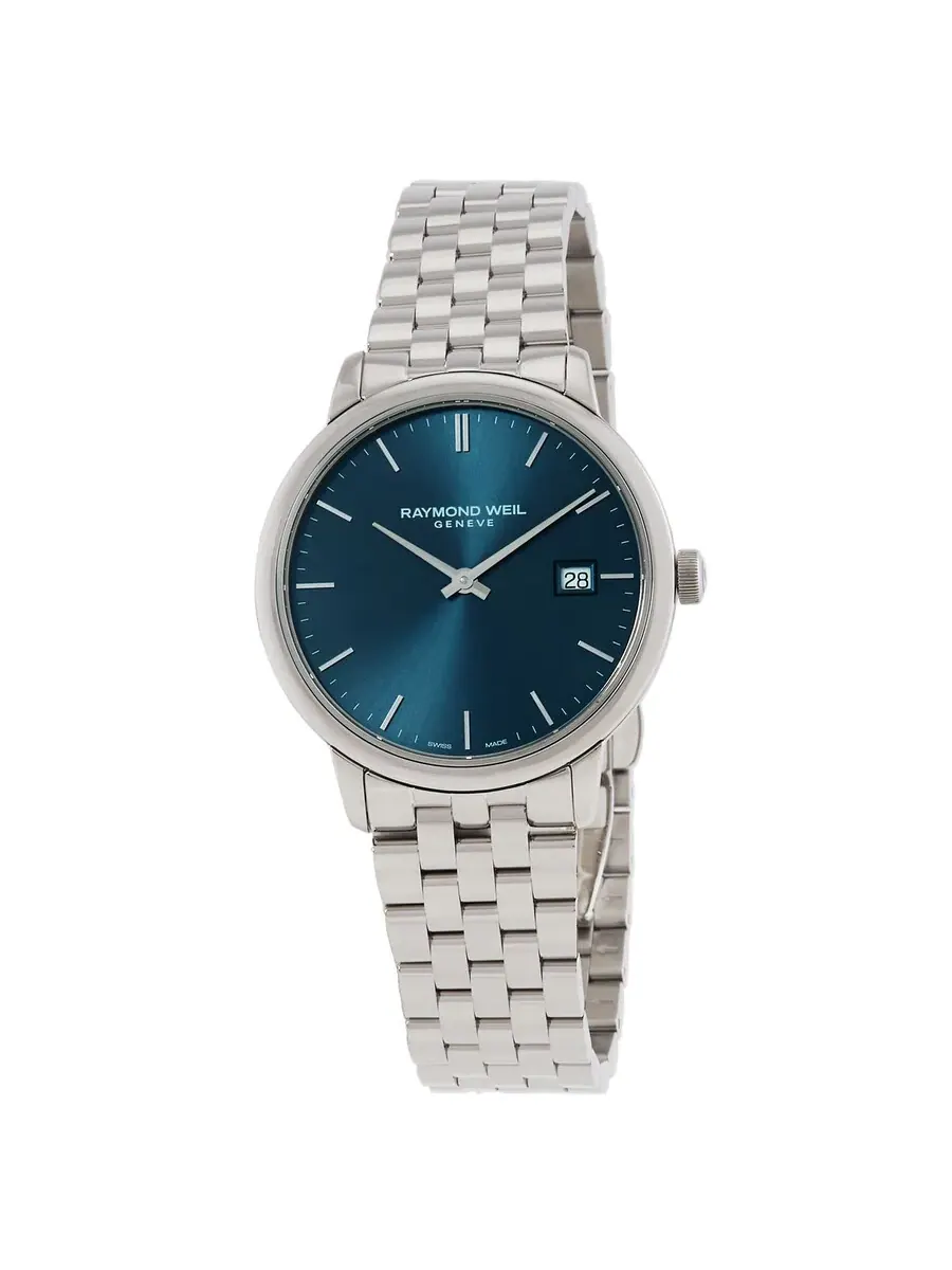 Мужские часы Raymond Weil Toccata Quartz с синим циферблатом 5485-ST-50001 — изображение 1 из 3, оттенок серебряный