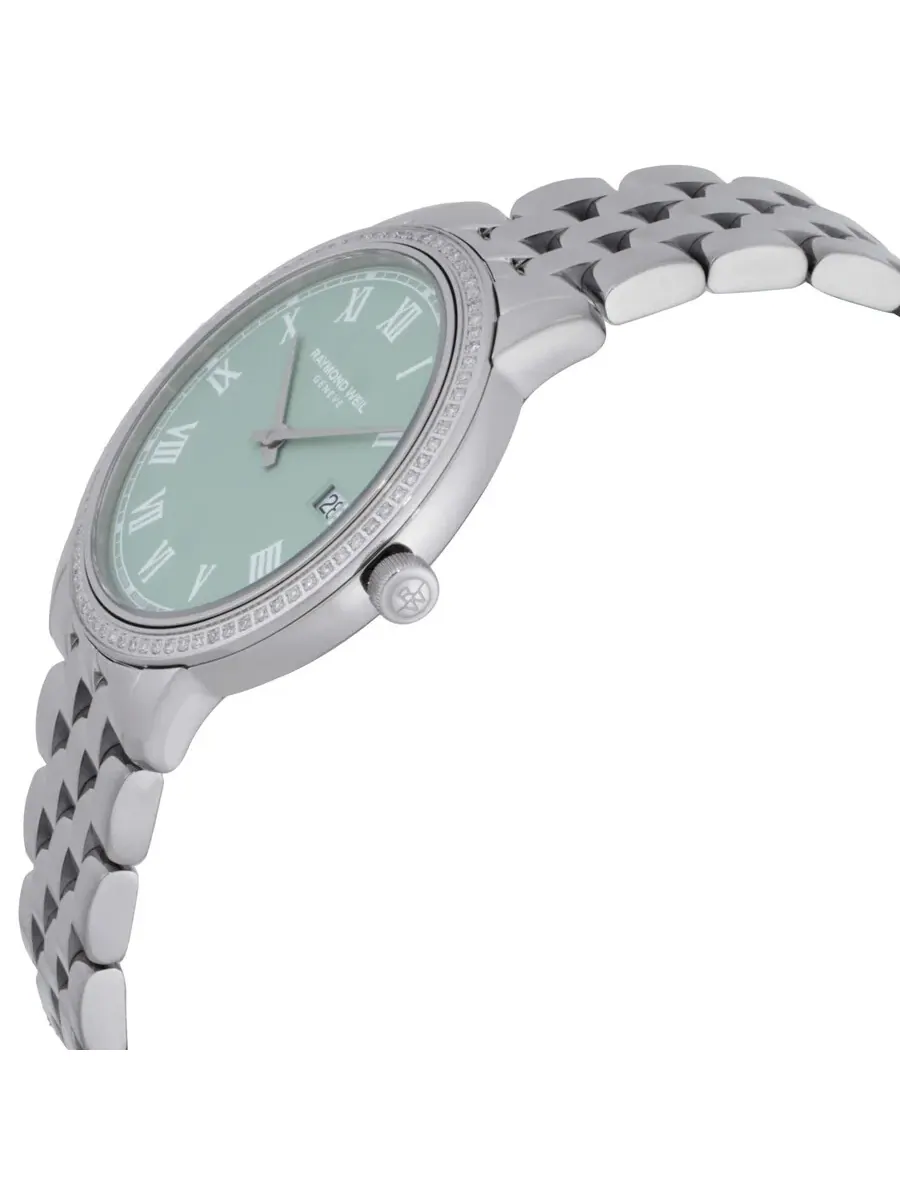 Женские часы Raymond Weil Toccata Quartz с бриллиантами и зеленым циферблатом 5385-STS-00520 — изображение 2 из 3