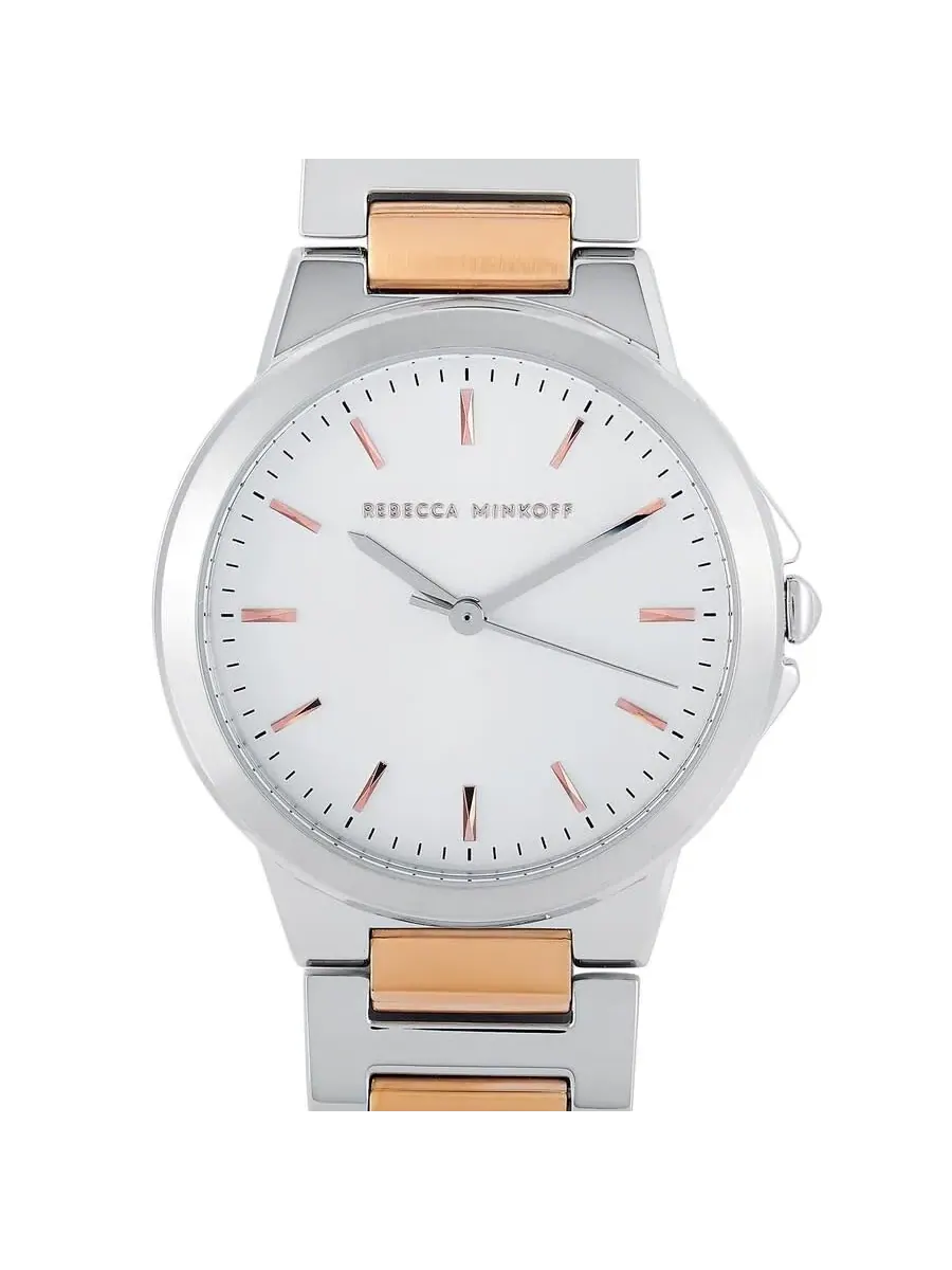 Женские часы Rebecca Minkoff Cali Quartz Silver с белым циферблатом 2200324 — изображение 1 из 4, оттенок серебряный