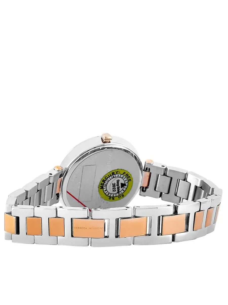 Женские часы Rebecca Minkoff Nina Quartz Silver с белым циферблатом 2200279 — изображение 3 из 4, оттенок серебряный