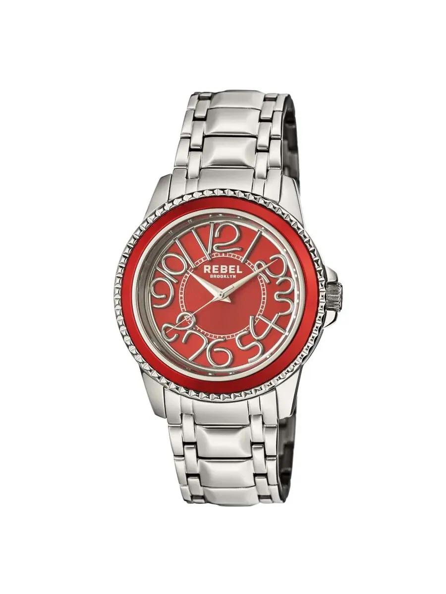 Мужские часы Rebel Williamsburg с красным циферблатом RB107-4054