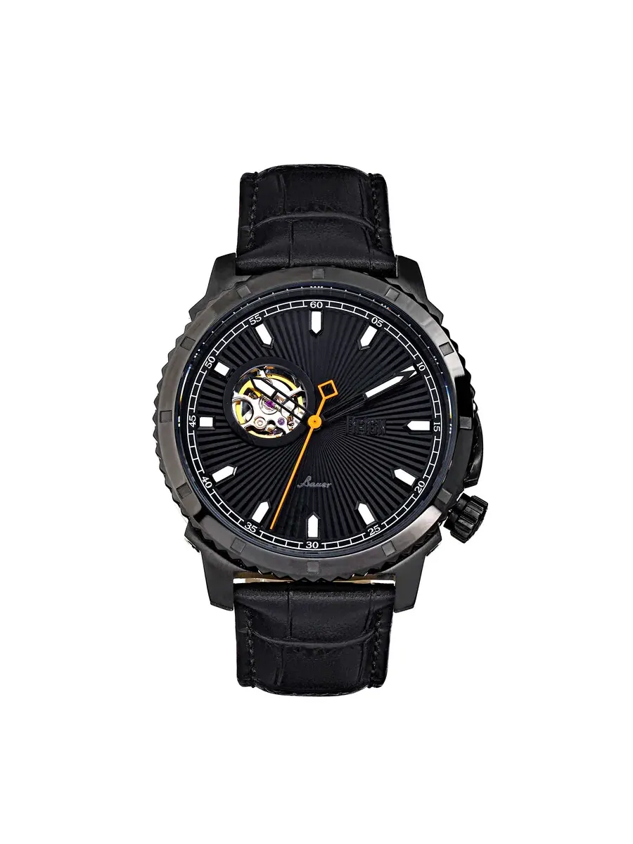 Мужские часы Reign Bauer Automatic с черным циферблатом REIRN6007 — черный