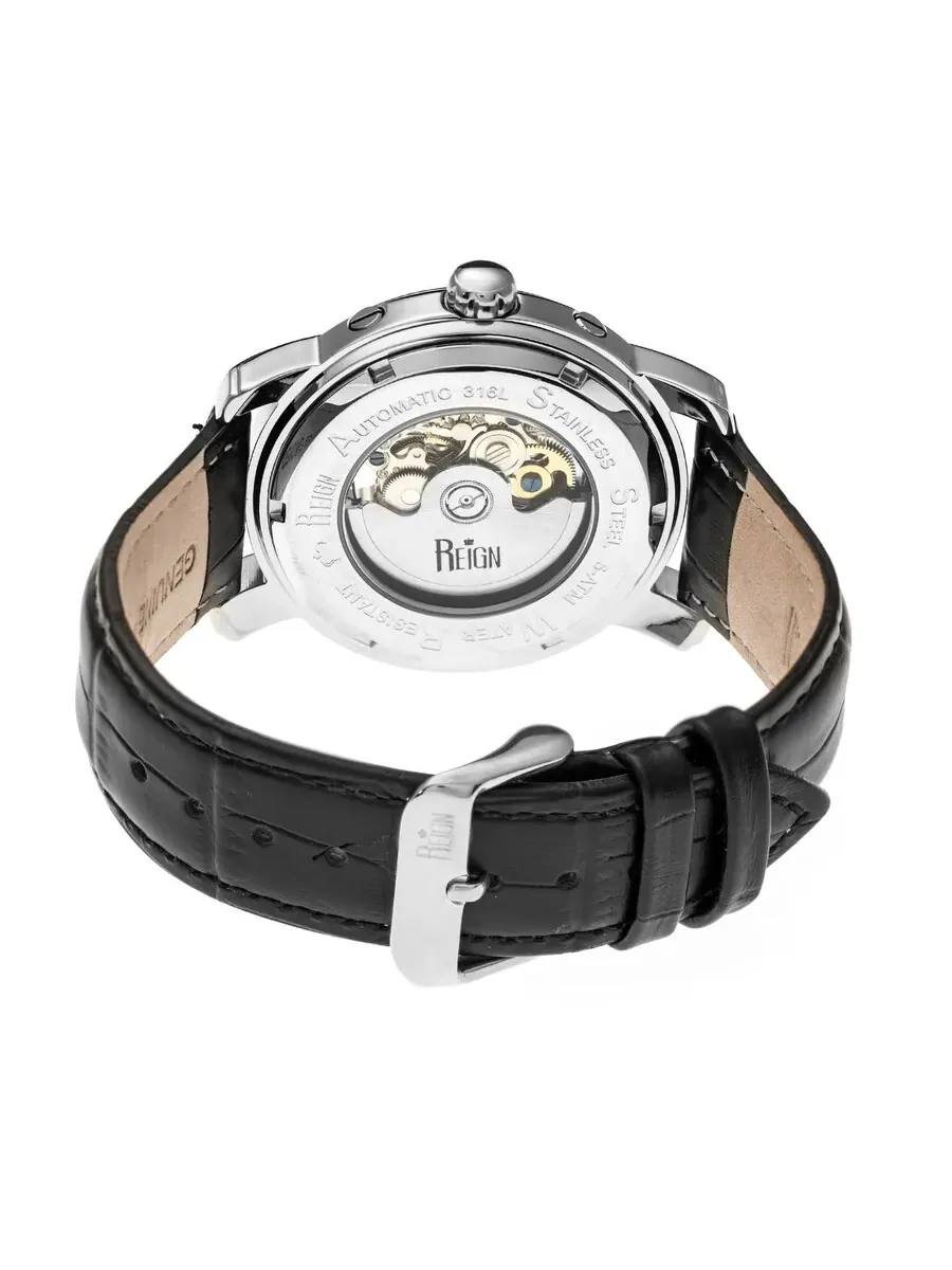 Мужские часы Reign Kahn Automatic с серебристым циферблатом REIRN4303 — изображение 2 из 3, оттенок серебряный