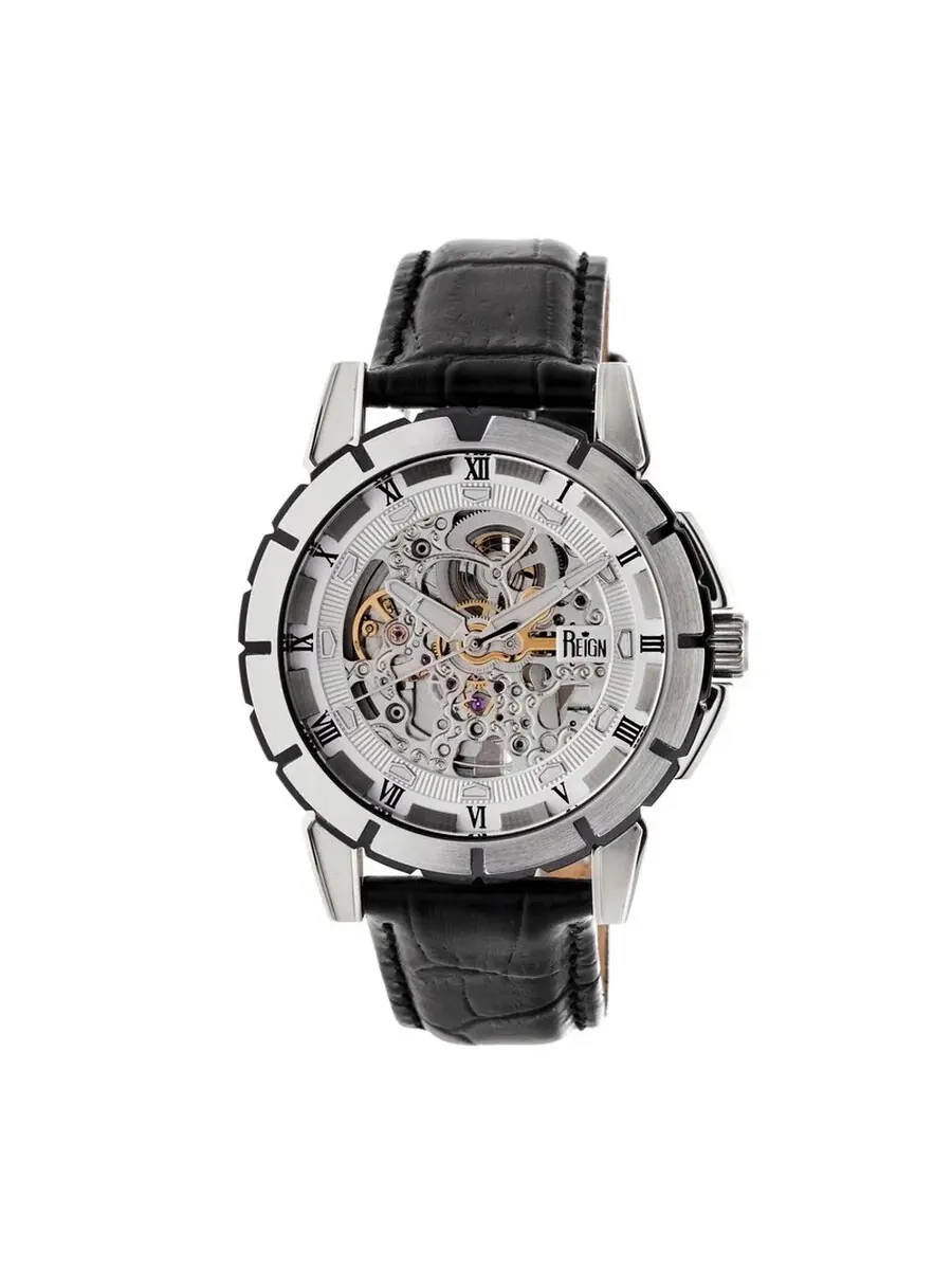 Мужские часы Reign Philippe Automatic с серебристым скелетонизированным циферблатом RN4603 — серебристый