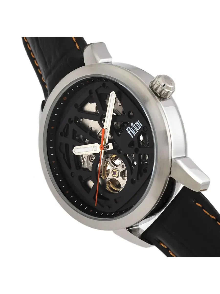 Мужские часы Reign Rudolf Automatic с черным циферблатом REIRN5902 — изображение 3 из 4, оттенок серебряный