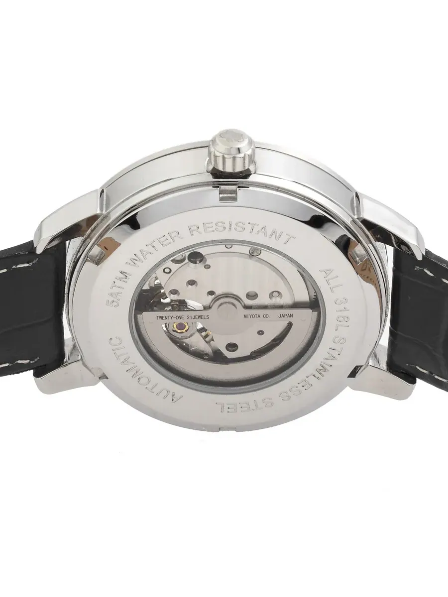 Мужские часы Reign Rudolf Automatic с черным циферблатом REIRN5902 — изображение 4 из 4, оттенок серебряный