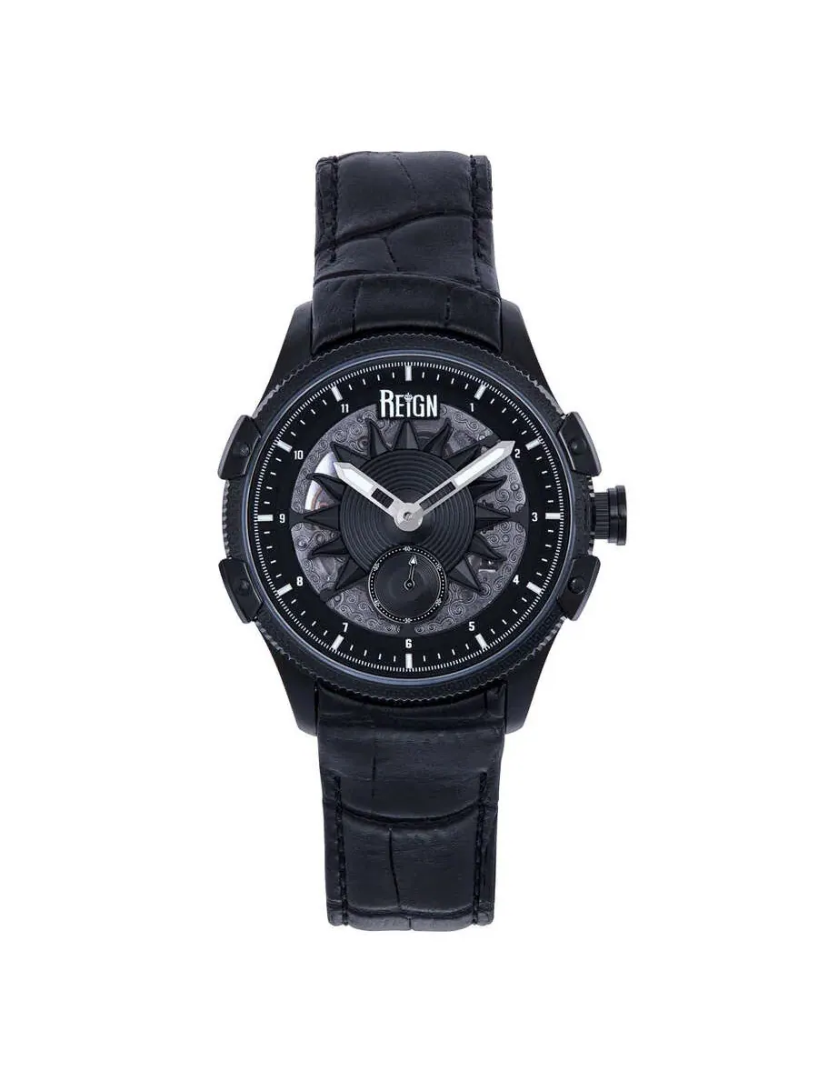 Мужские часы Reign Solstice с черным циферблатом REIRN6905 — черный