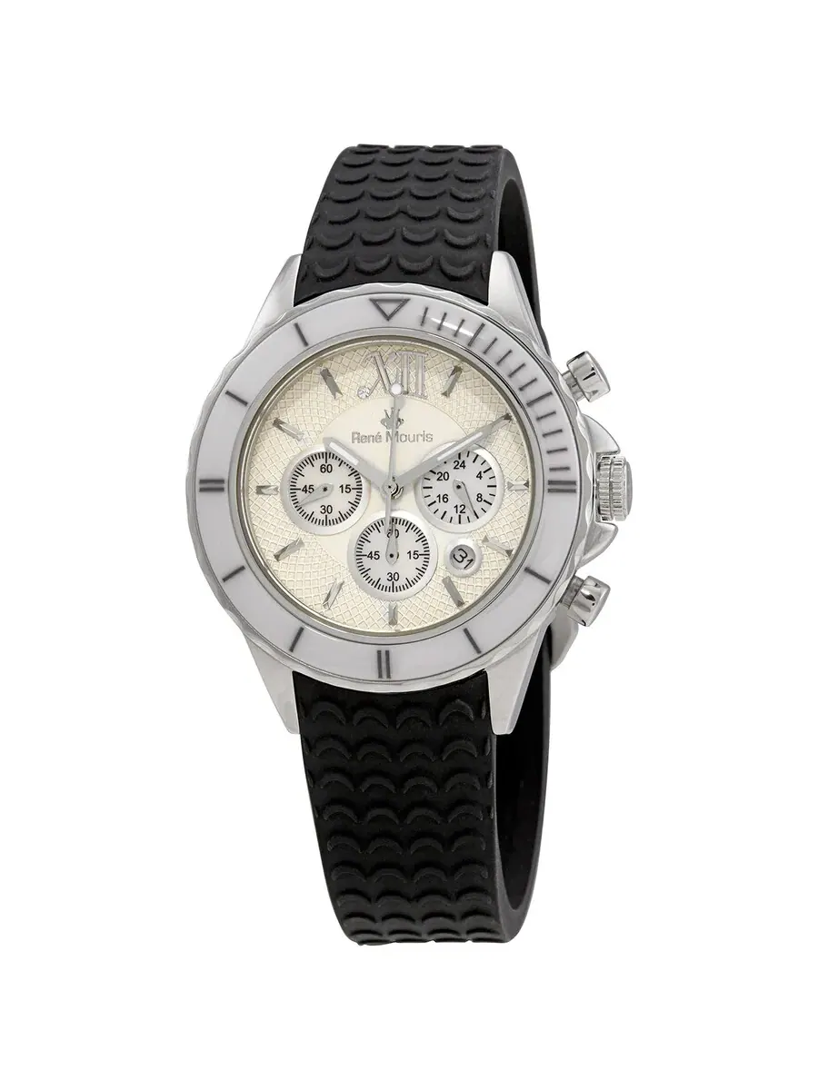 Женские часы Rene Mouris Dream I Chronograph с двухцветным циферблатом 50108RM1 — изображение 1 из 3, оттенок серебряный