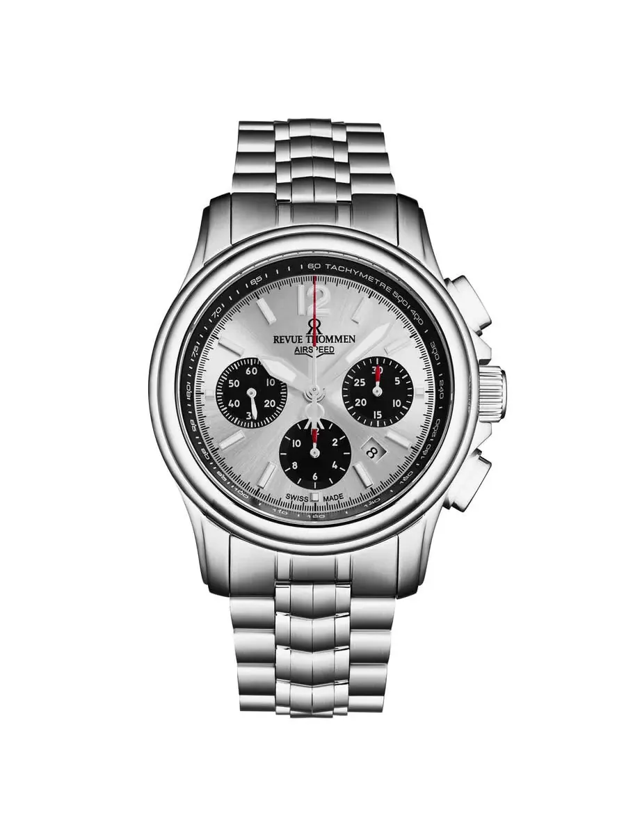 Мужские часы Revue Thommen Air Speed Chronograph Automatic с серебристым циферблатом 16041.6432 — изображение 1 из 4