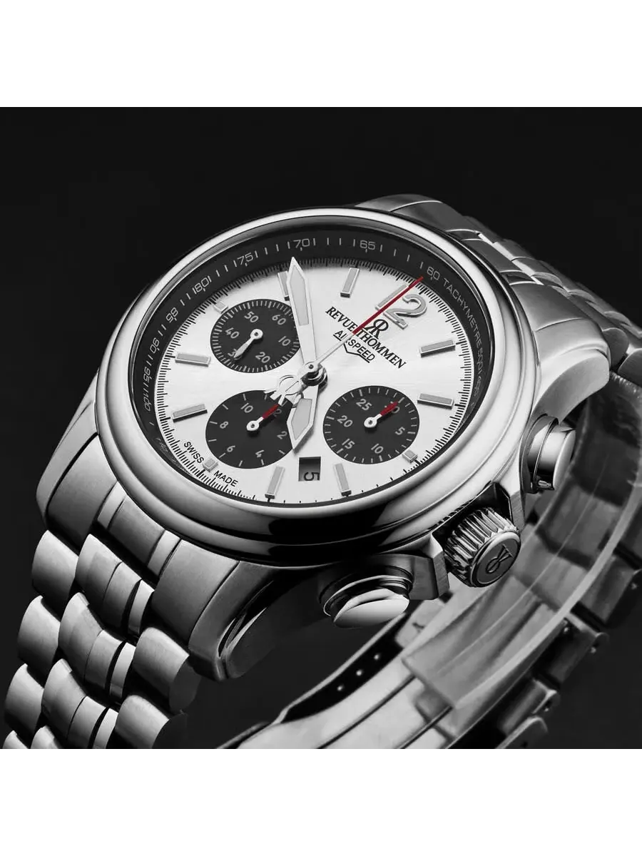 Мужские часы Revue Thommen Air Speed Chronograph Automatic с серебристым циферблатом 16041.6432 — изображение 2 из 4