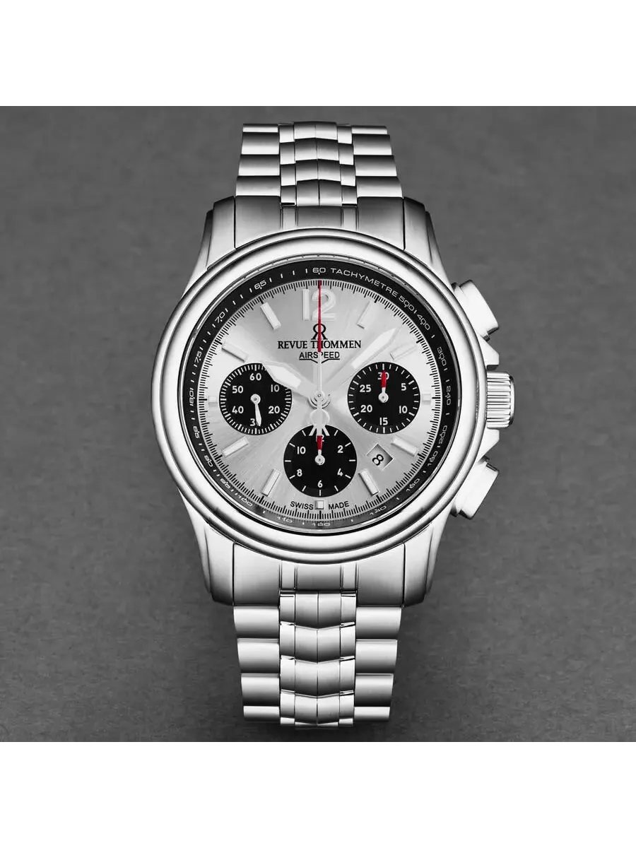Мужские часы Revue Thommen Air Speed Chronograph Automatic с серебристым циферблатом 16041.6432 — изображение 4 из 4