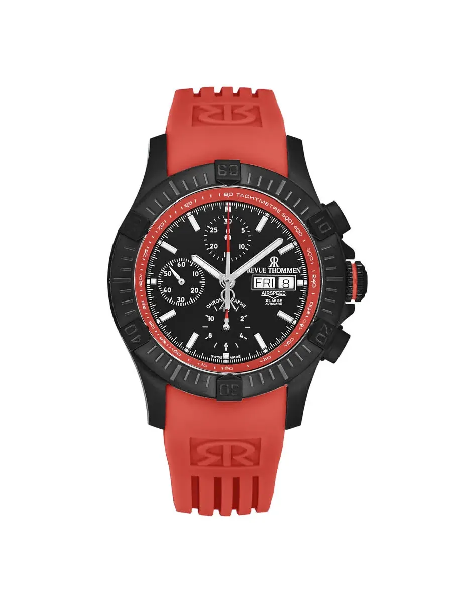 Мужские часы Revue Thommen Air Speed Chronograph с черным циферблатом 16071.6676 — изображение 1 из 7, оттенок черный