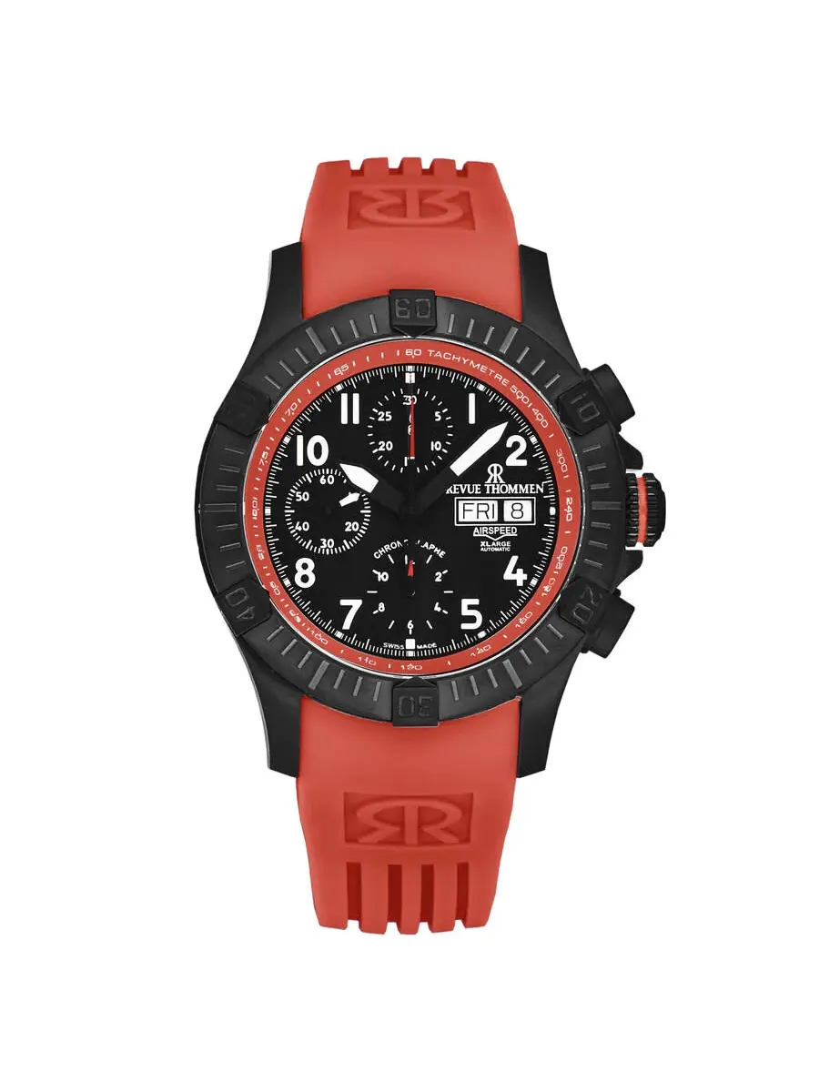 Мужские часы Revue Thommen Air Speed Chronograph с черным циферблатом 16071.6776 — изображение 1 из 7, оттенок черный