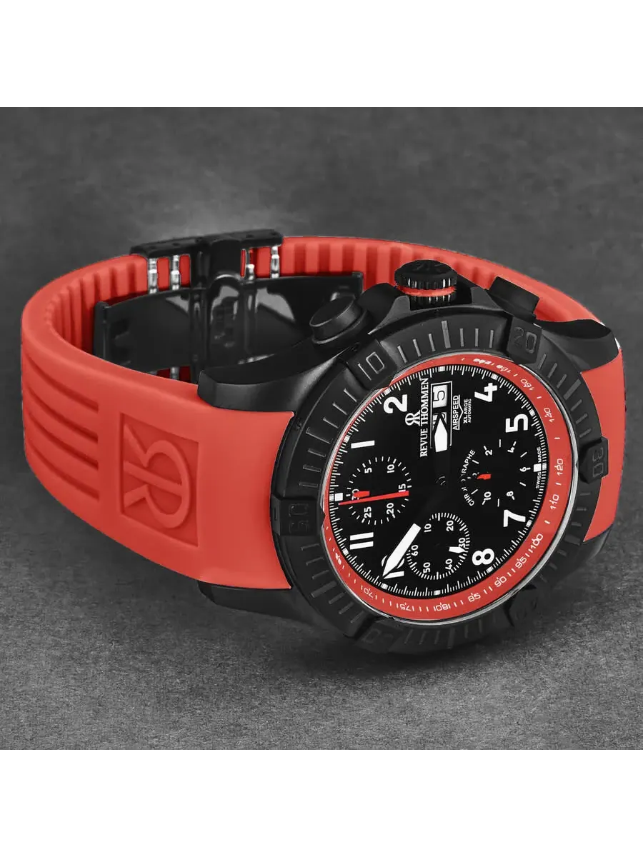 Мужские часы Revue Thommen Air Speed Chronograph с черным циферблатом 16071.6776 — изображение 2 из 7, оттенок черный