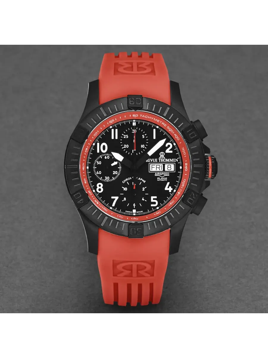 Мужские часы Revue Thommen Air Speed Chronograph с черным циферблатом 16071.6776 — изображение 4 из 7, оттенок черный