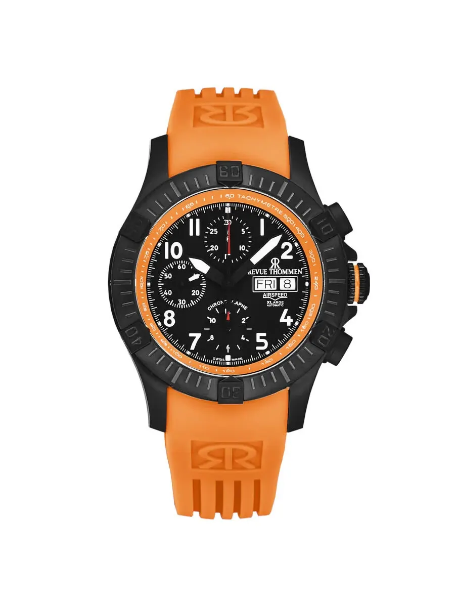 Мужские часы Revue Thommen Air Speed Chronograph с черным циферблатом 16071.6779 — изображение 1 из 7, оттенок черный