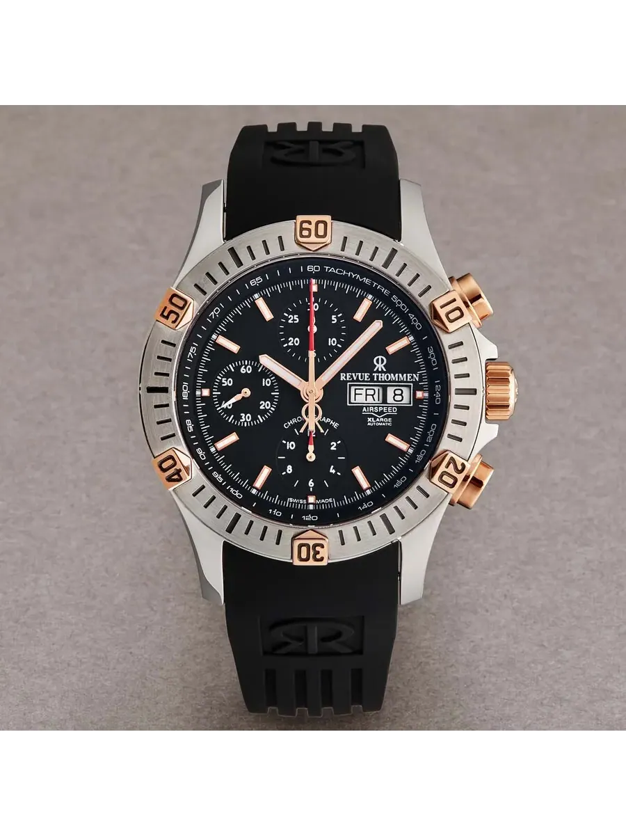 Мужские часы Revue Thommen Air Speed XL Chronograph Automatic с черным циферблатом 16071.6859 — изображение 4 из 4