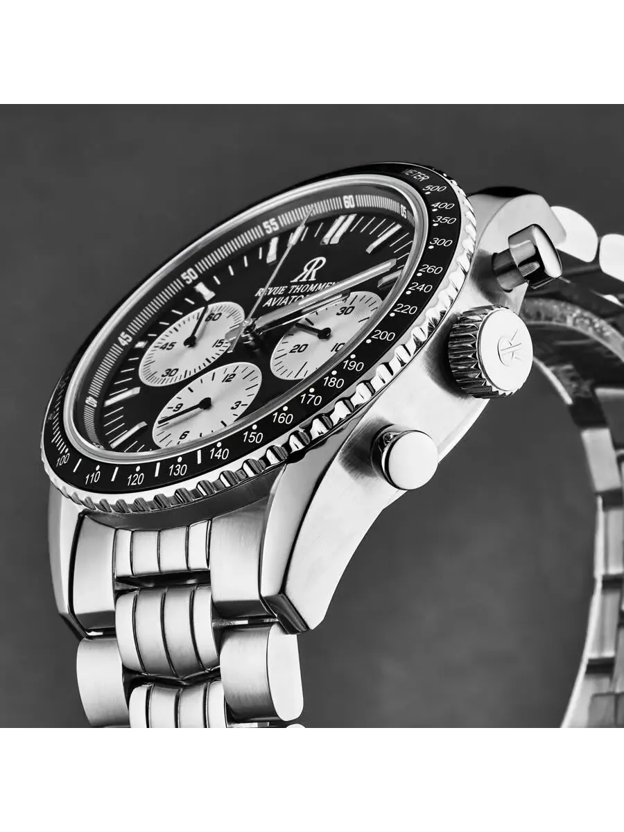 Мужские часы Revue Thommen Aviator Chronograph Automatic с черным циферблатом, модель 17000.6134 — изображение 5 из 6