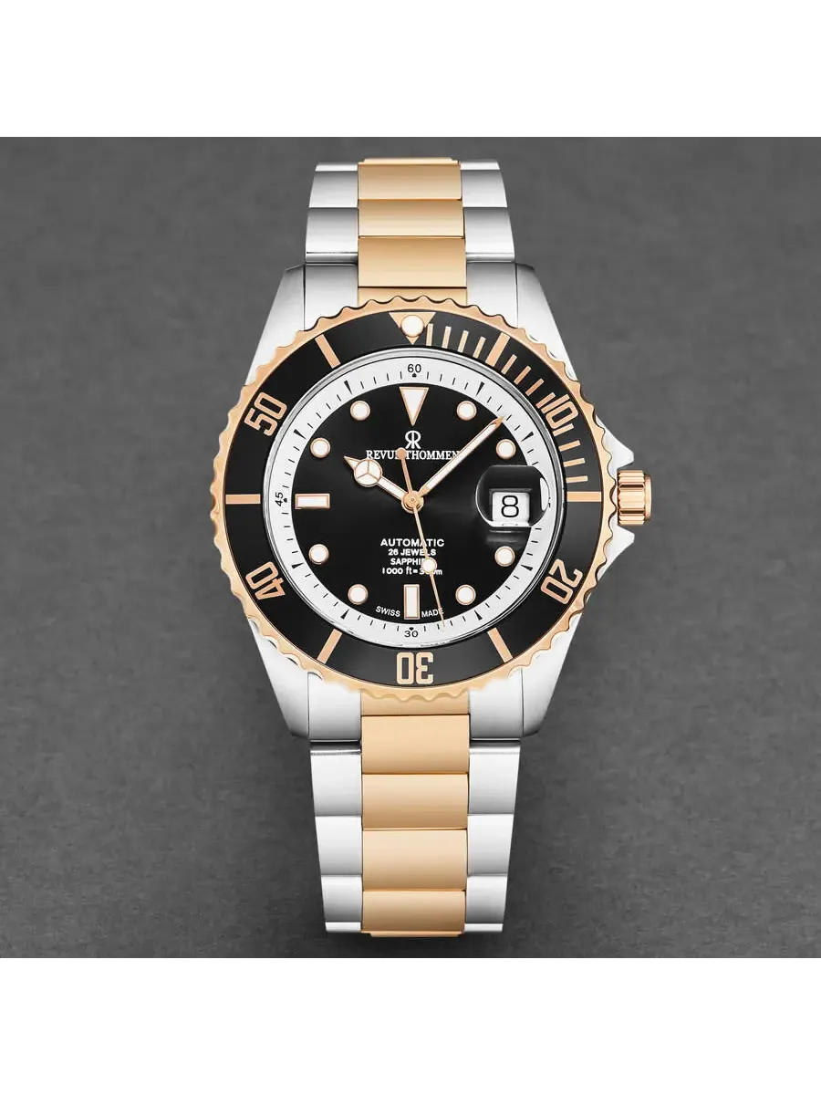 Мужские часы Revue Thommen Diver Automatic с черным циферблатом 17571.2457 — изображение 4 из 7, оттенок черный