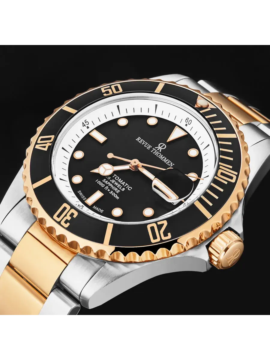 Мужские часы Revue Thommen Diver Automatic с черным циферблатом 17571.2457 — изображение 5 из 7, оттенок черный