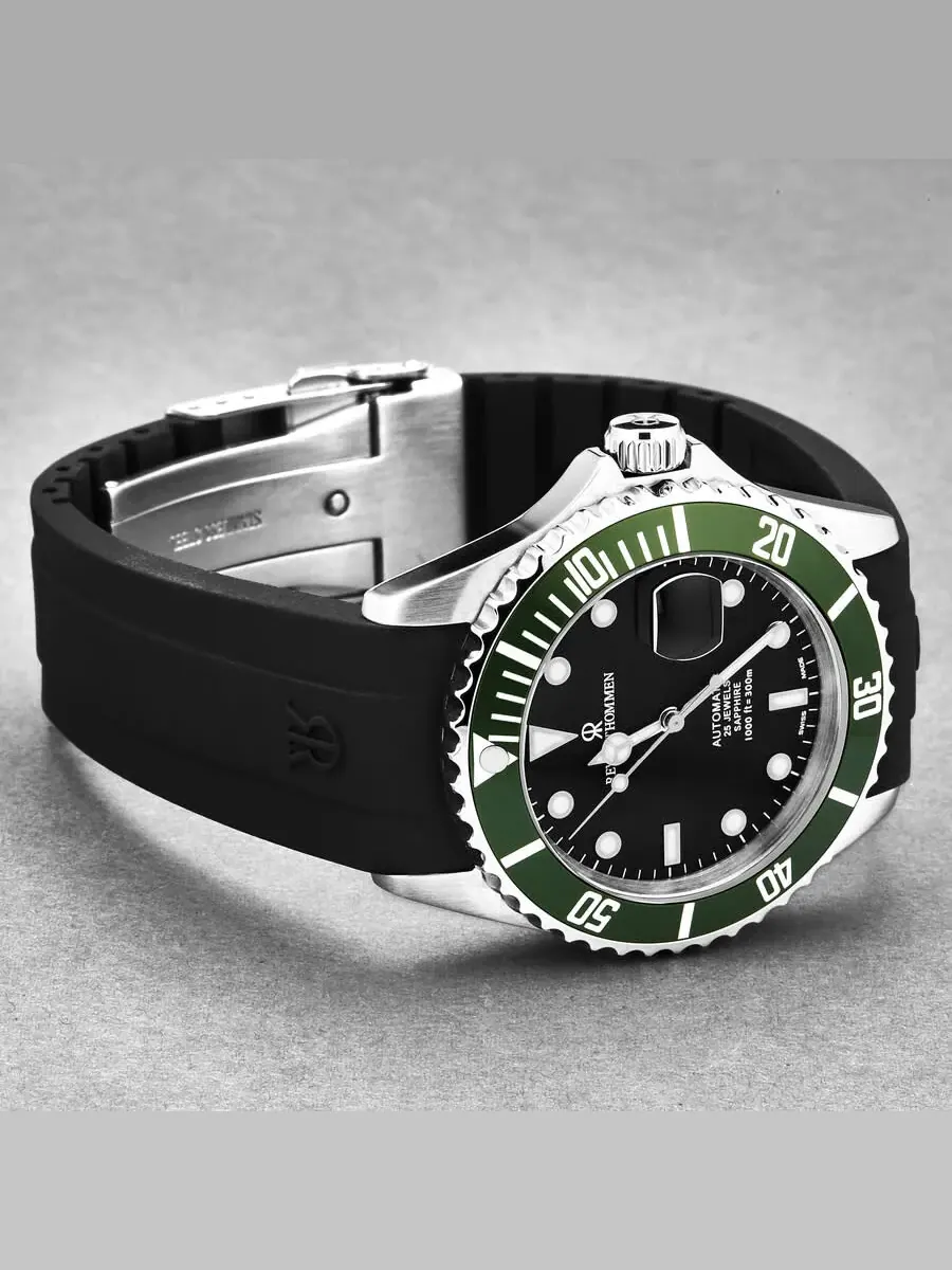 Мужские часы Revue Thommen Diver Automatic с черным циферблатом 17571.2834 — изображение 2 из 6, оттенок серебряный