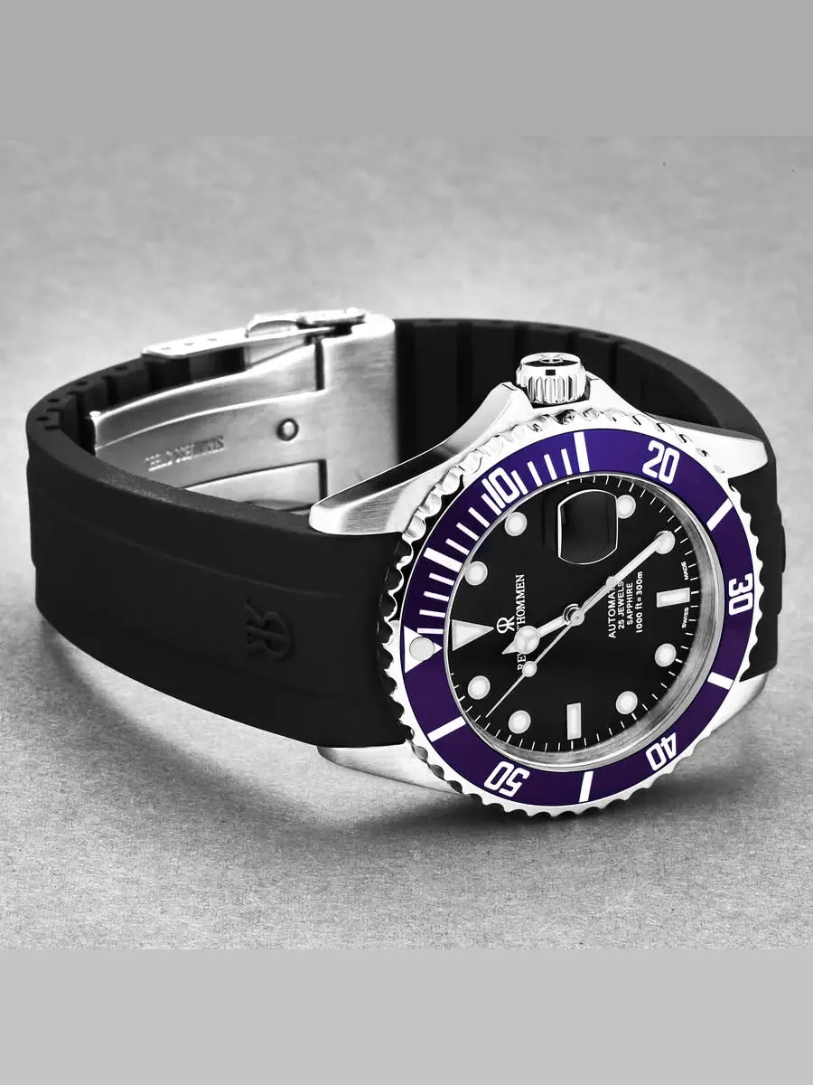 Мужские часы Revue Thommen Diver Automatic с черным циферблатом 17571.2835 — изображение 2 из 6, оттенок серебряный