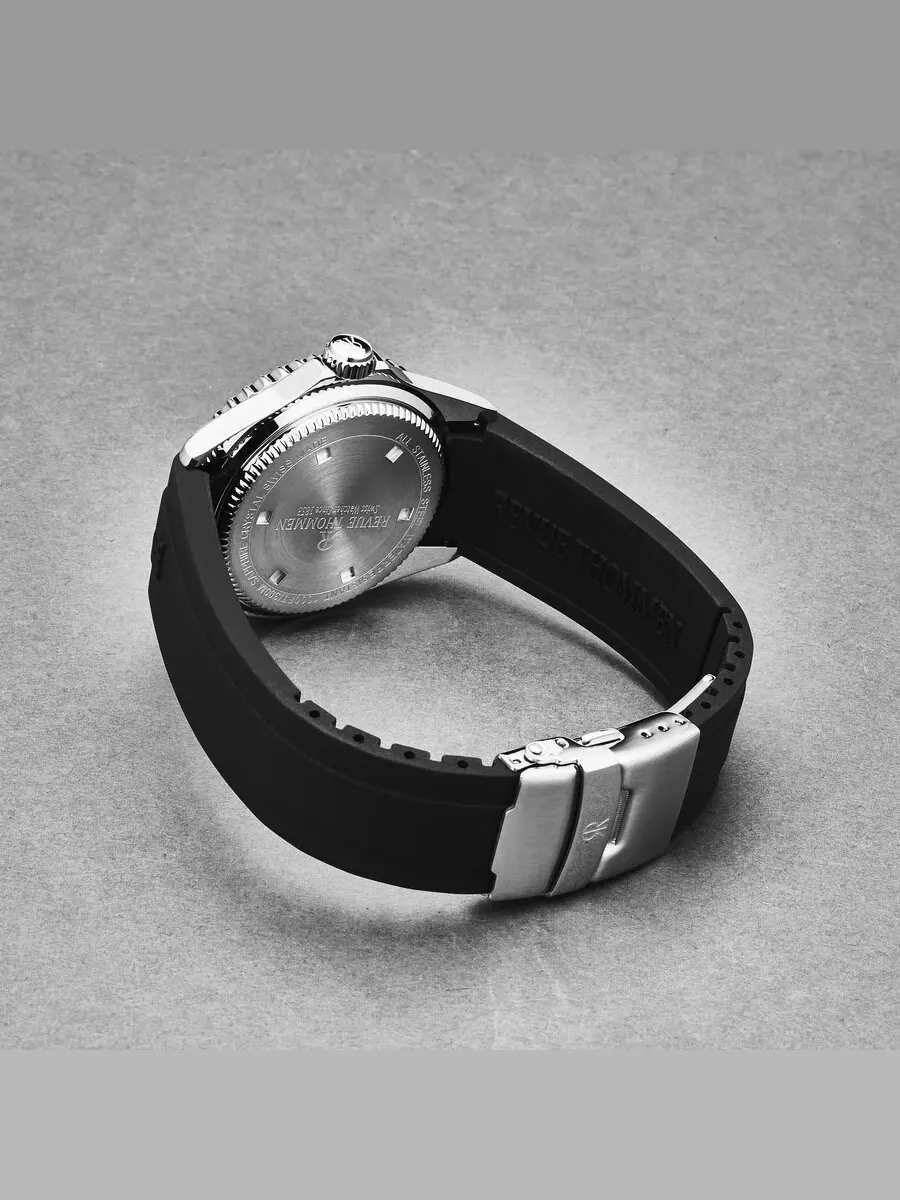 Мужские часы Revue Thommen Diver Automatic с черным циферблатом 17571.2835 — изображение 3 из 6, оттенок серебряный