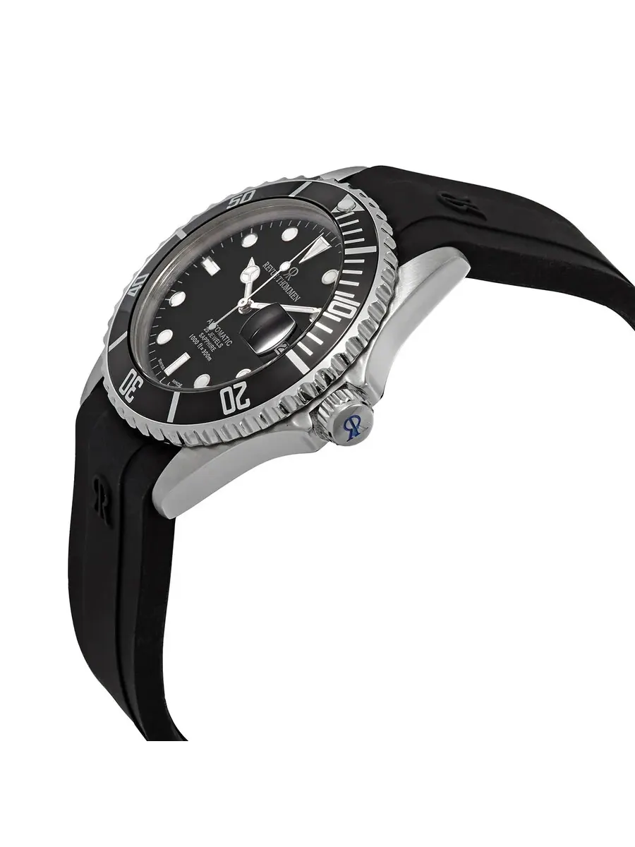Мужские часы Revue Thommen Diver Automatic с черным циферблатом 17571.2837 — изображение 2 из 6, оттенок серебряный