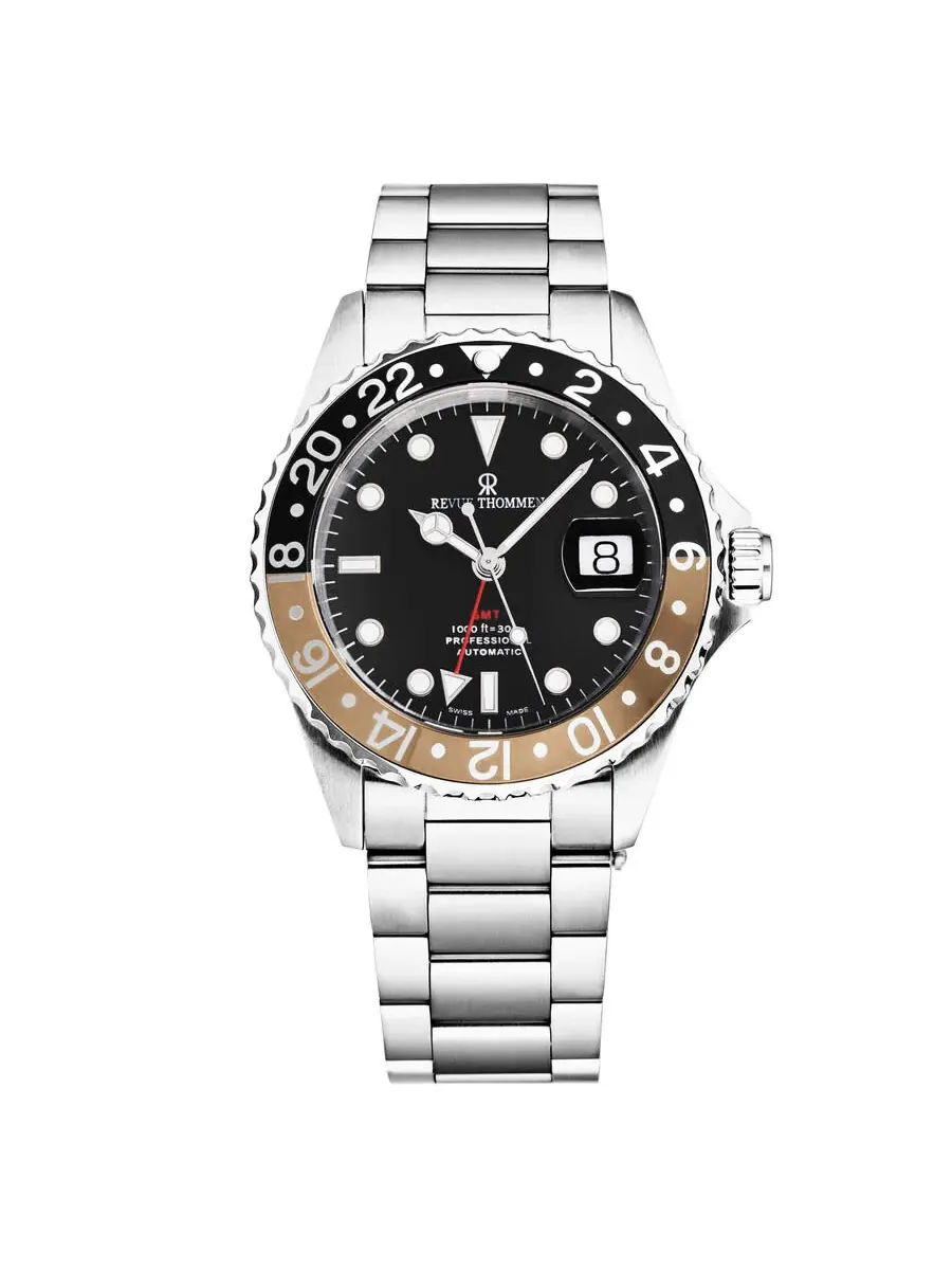 Мужские часы Revue Thommen Diver Automatic с черным циферблатом 17572.2132 — изображение 1 из 7, оттенок бежевый