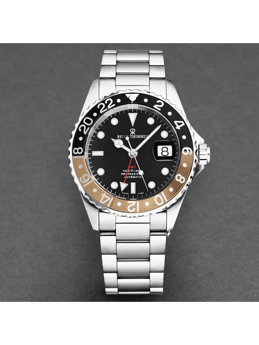Мужские часы Revue Thommen Diver Automatic с черным циферблатом 17572.2132 — изображение 4 из 7, оттенок бежевый