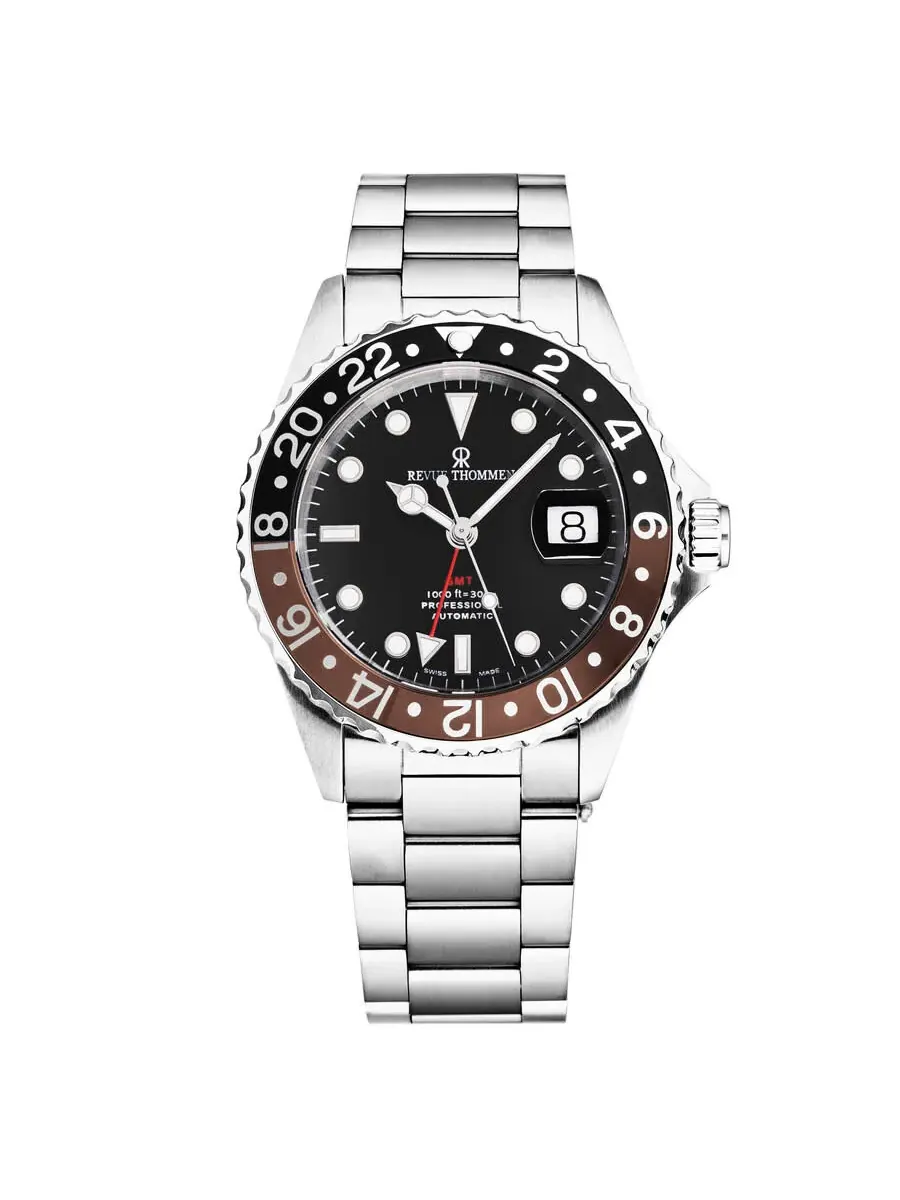 Мужские часы Revue Thommen Diver Automatic с черным циферблатом 17572.2139 — изображение 1 из 7, оттенок коричневый